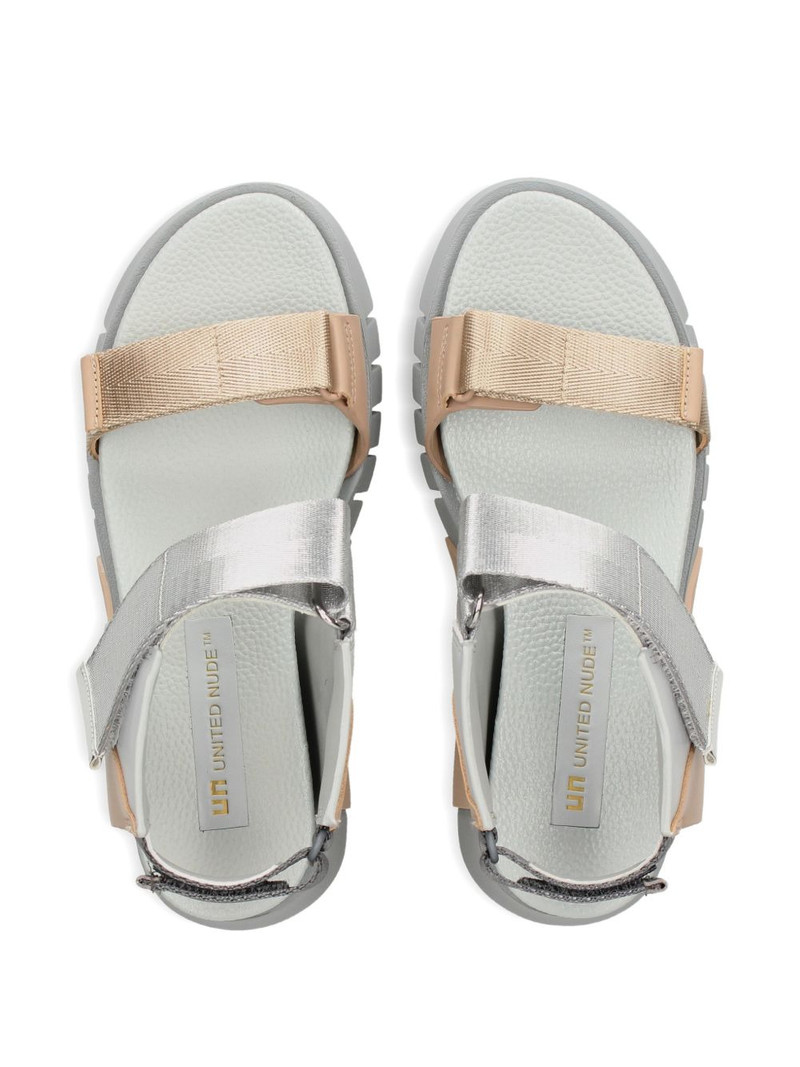 Delta Run panelled metallic sandals 4