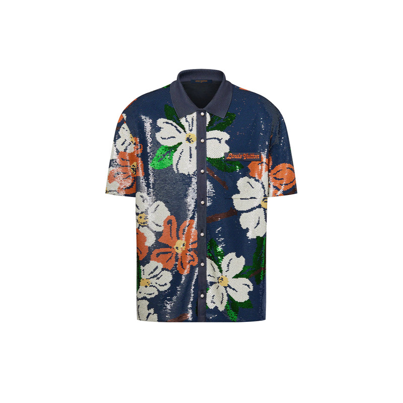 Sequin-Embroidered Short-Sleeved Shirt 1