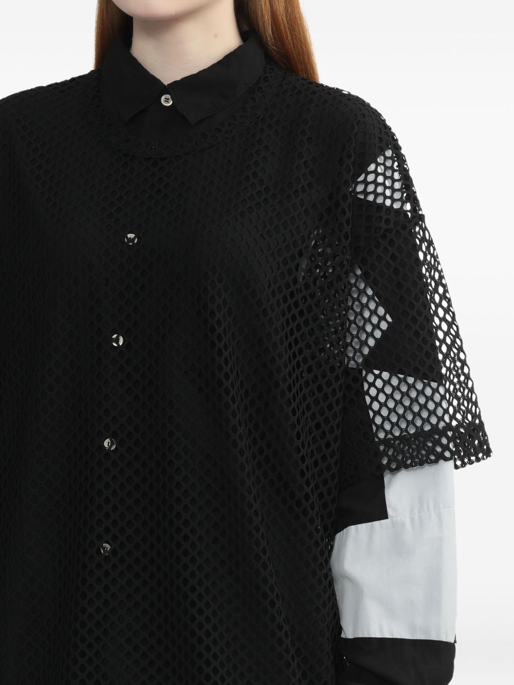 mesh-panel T-shirt - 5