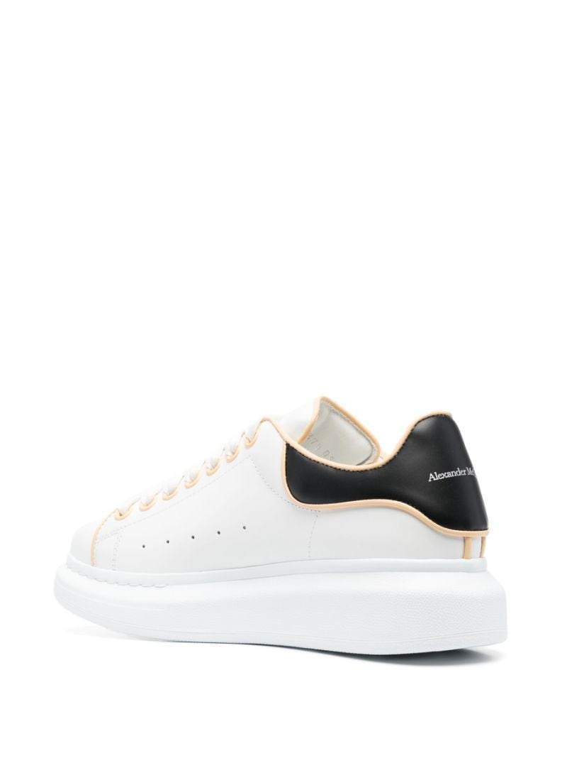 low-top leather sneakers - 3