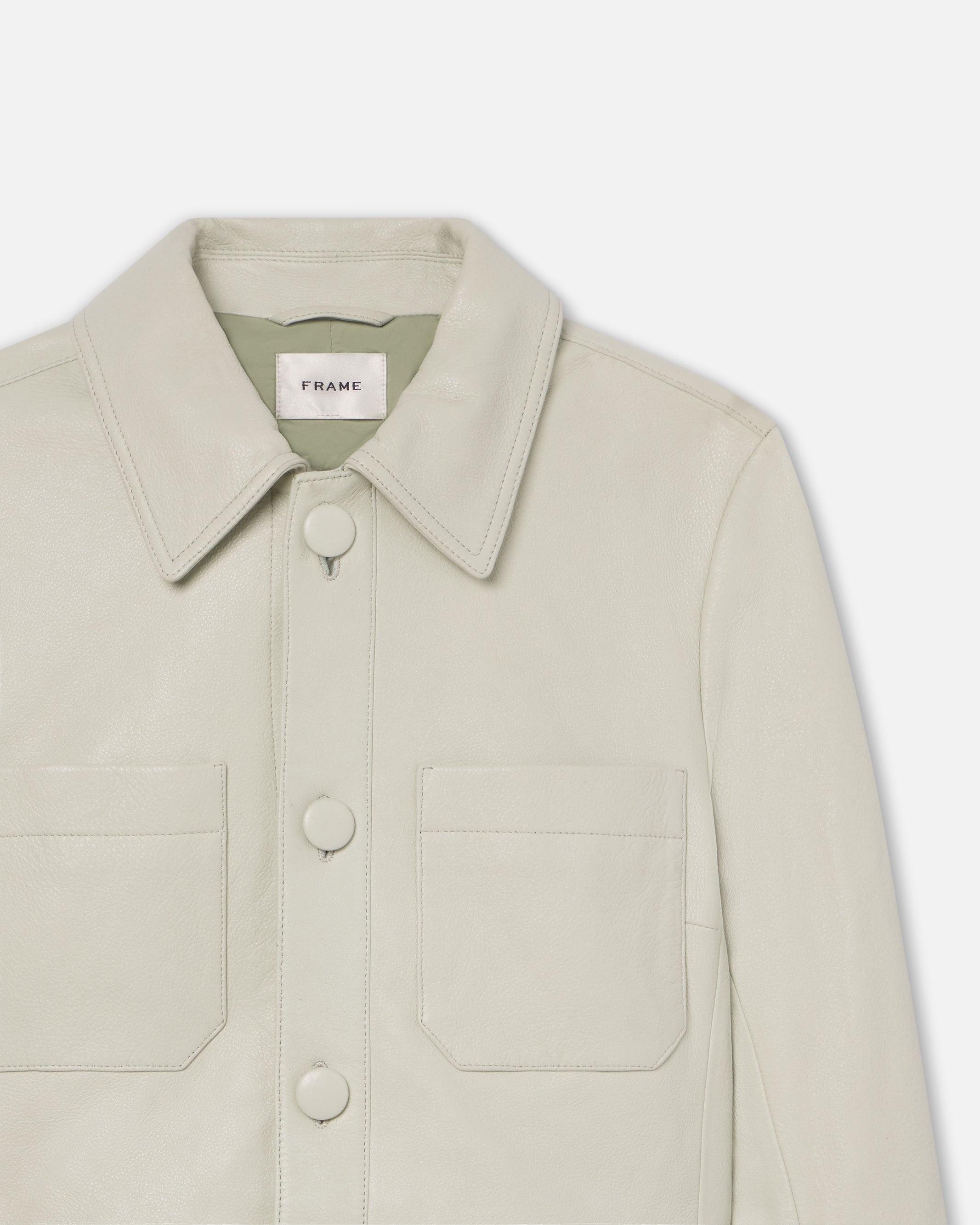 The Button Front Jacket in Soft Mint - 3