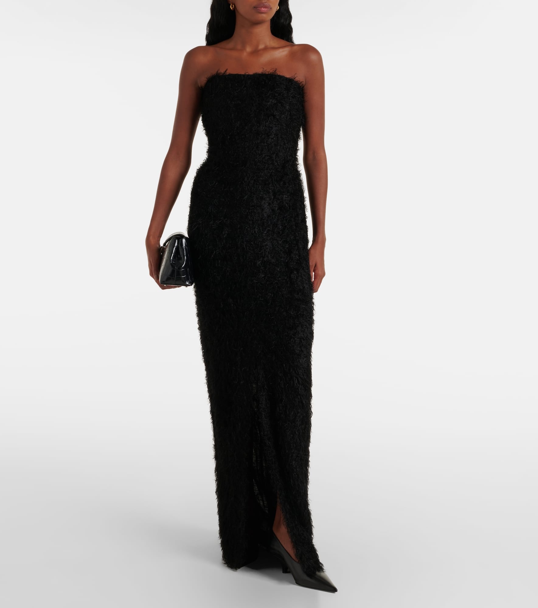 Strapless fil coupé midi dress - 2