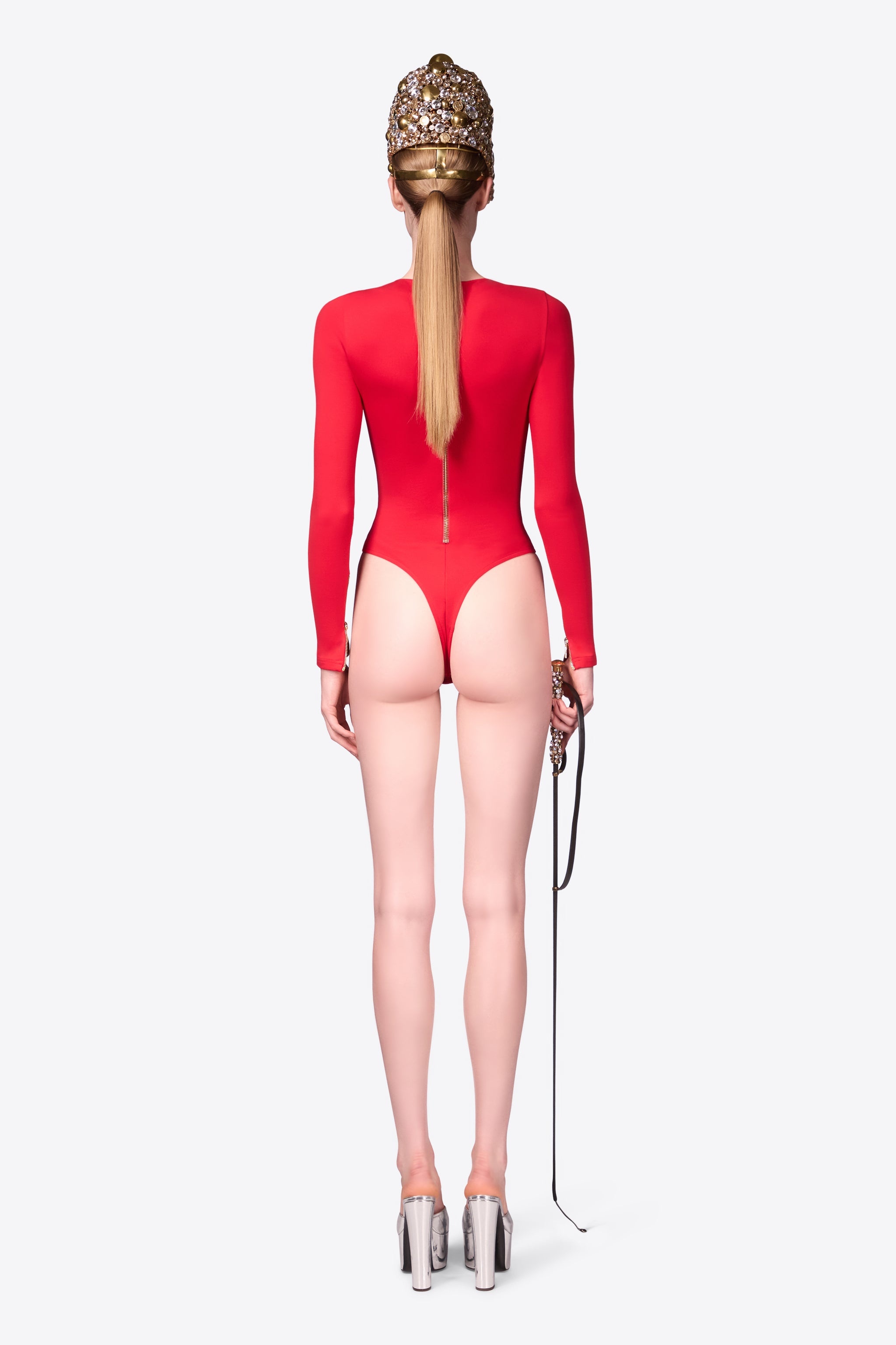 LONG SLEEVE ZIPPER BODYSUIT - 6