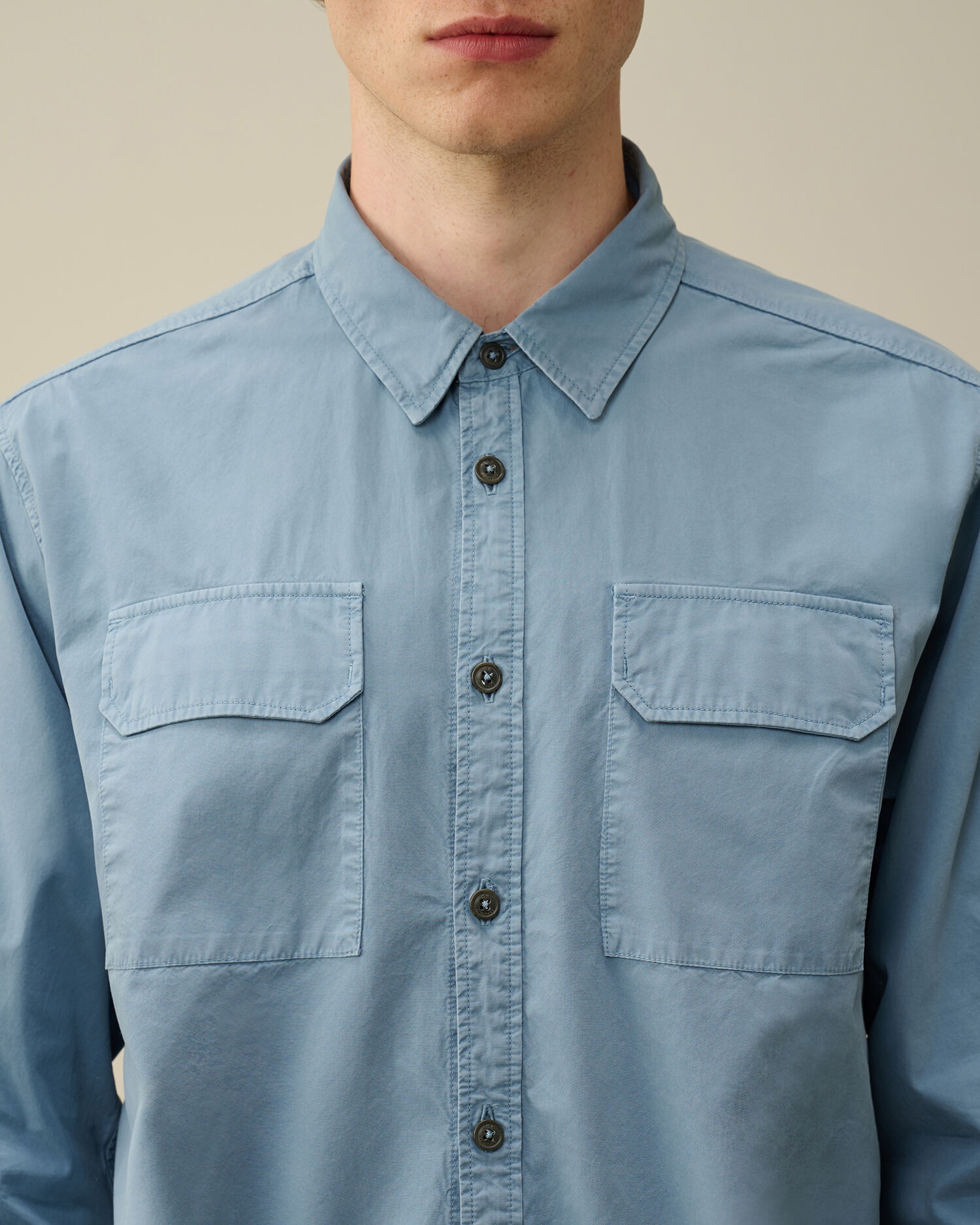 Organic Gabardine Buttoned Lens Shirt - 5