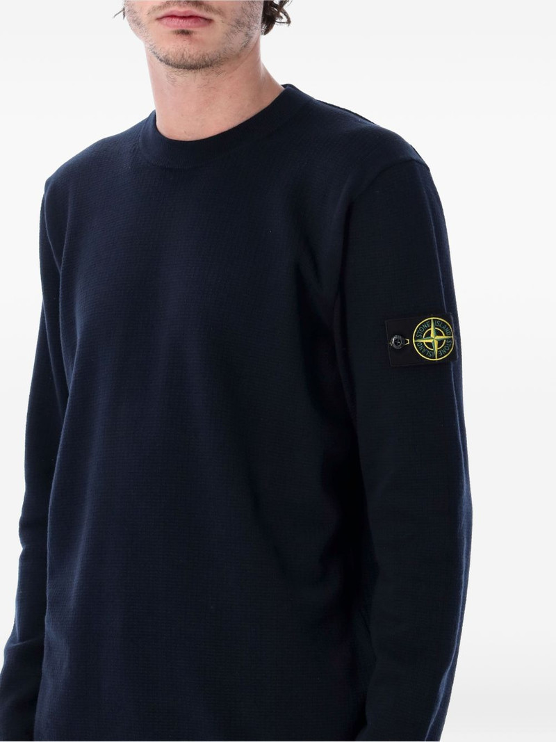 logo patch knit sweater 3