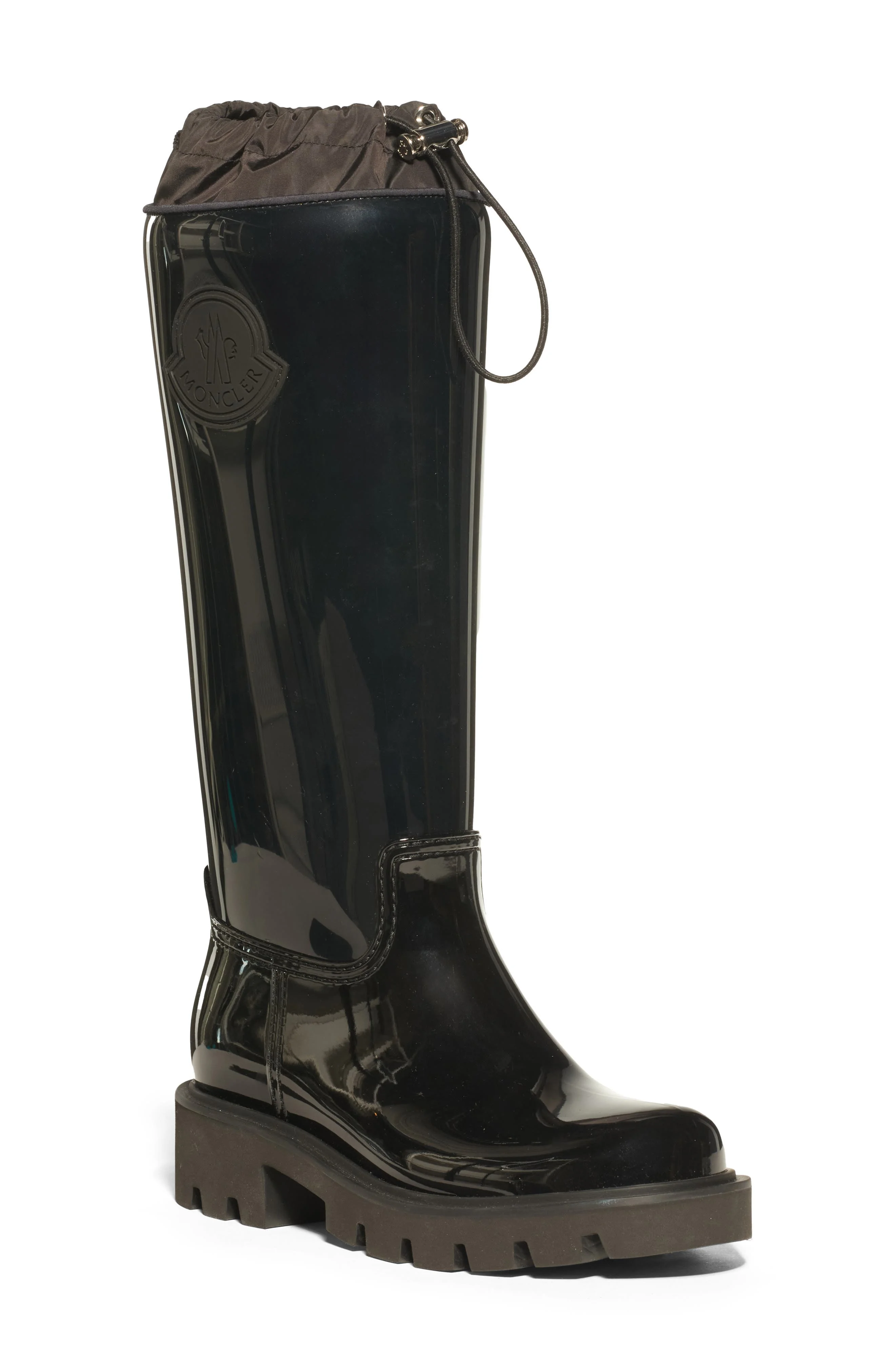 Moncler Kickstream Waterproof Knee High Rain Boot in Black at Nordstrom - 1