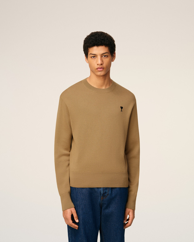 BROWN WOOL AMI DE COEUR CREWNECK SWEATER 3