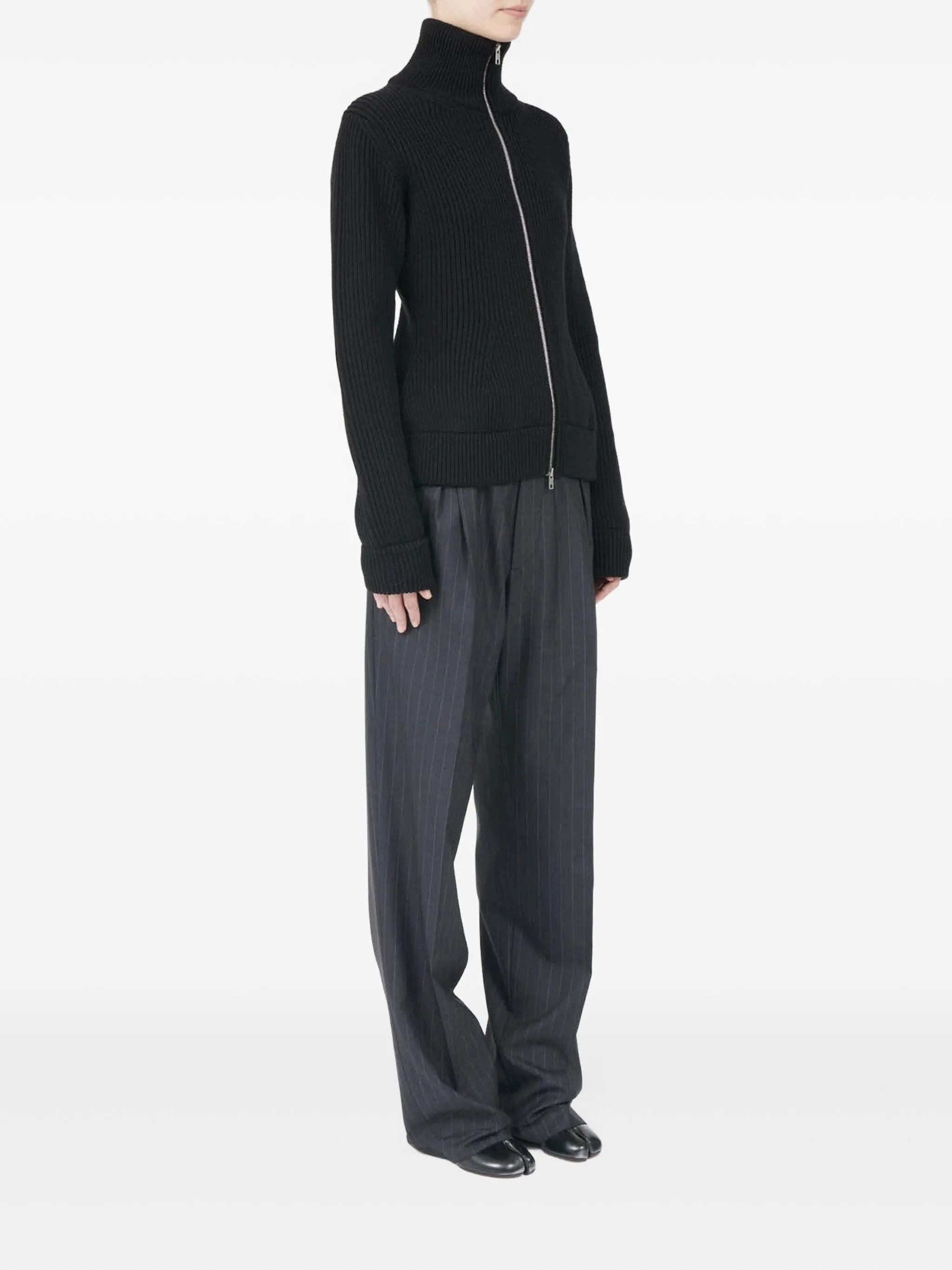 Maison Margiela Ribbed Zip-fastening Cardigan - 4