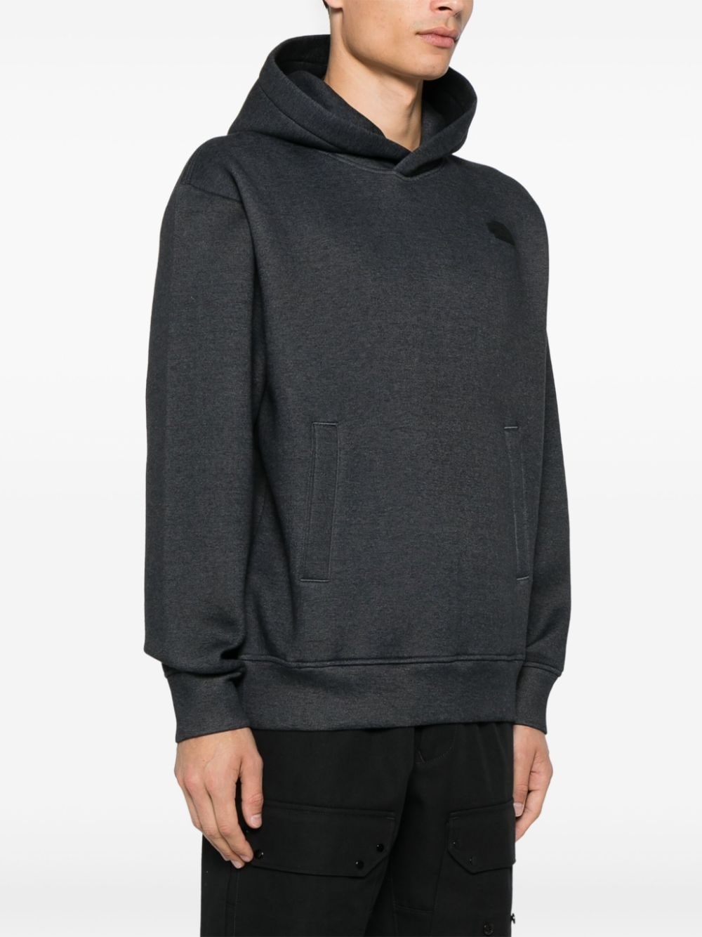 rubberised-logo hoodie - 3