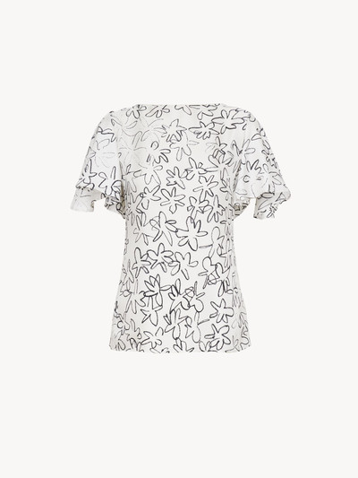 Chloé PRINTED BOAT-NECK TOP outlook