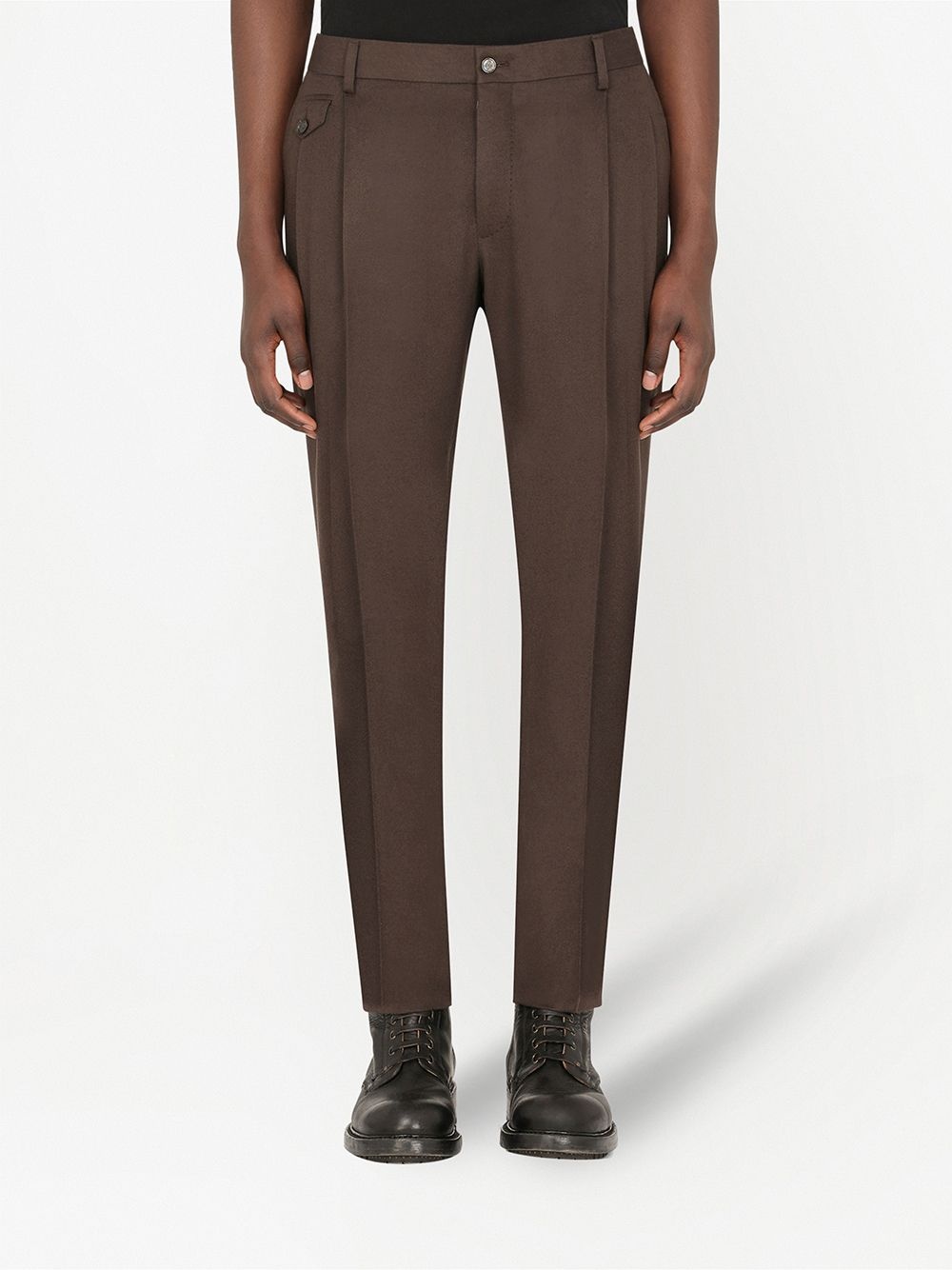 tailored straight-leg trousers - 3