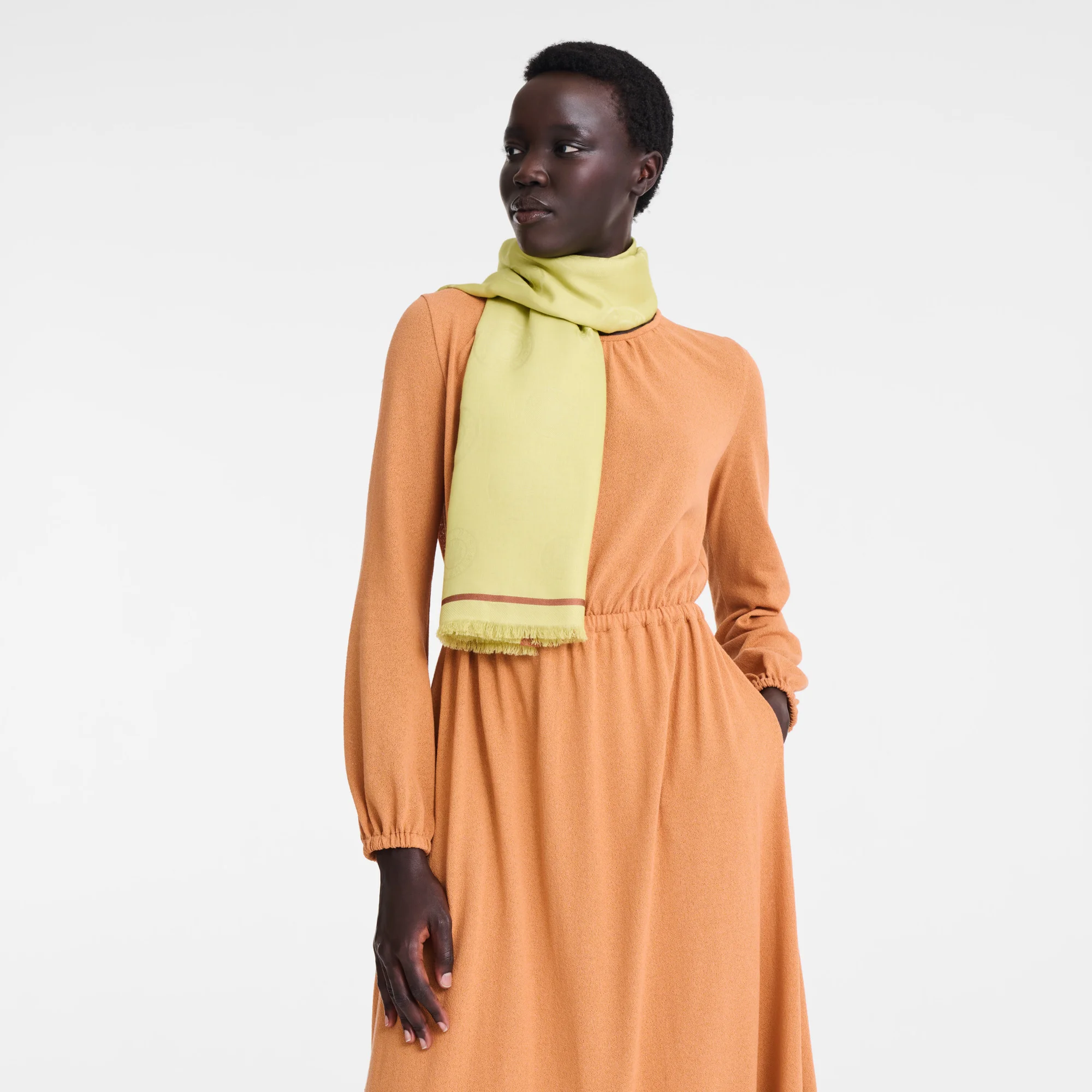 La Médaille Longchamp Shawl Pistachio - Cotton blend - 1