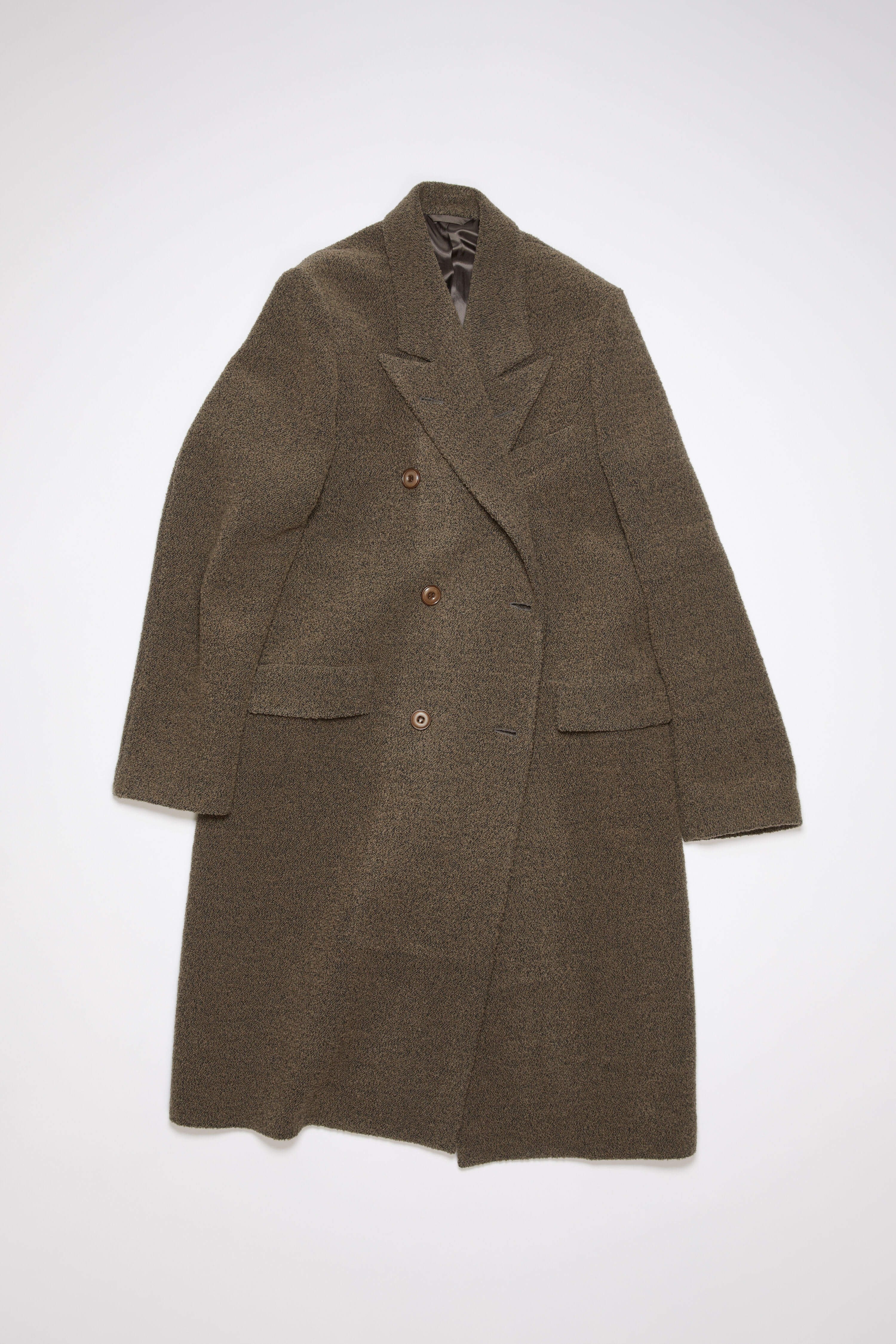 Double-breasted wool coat - Taupe grey - 7