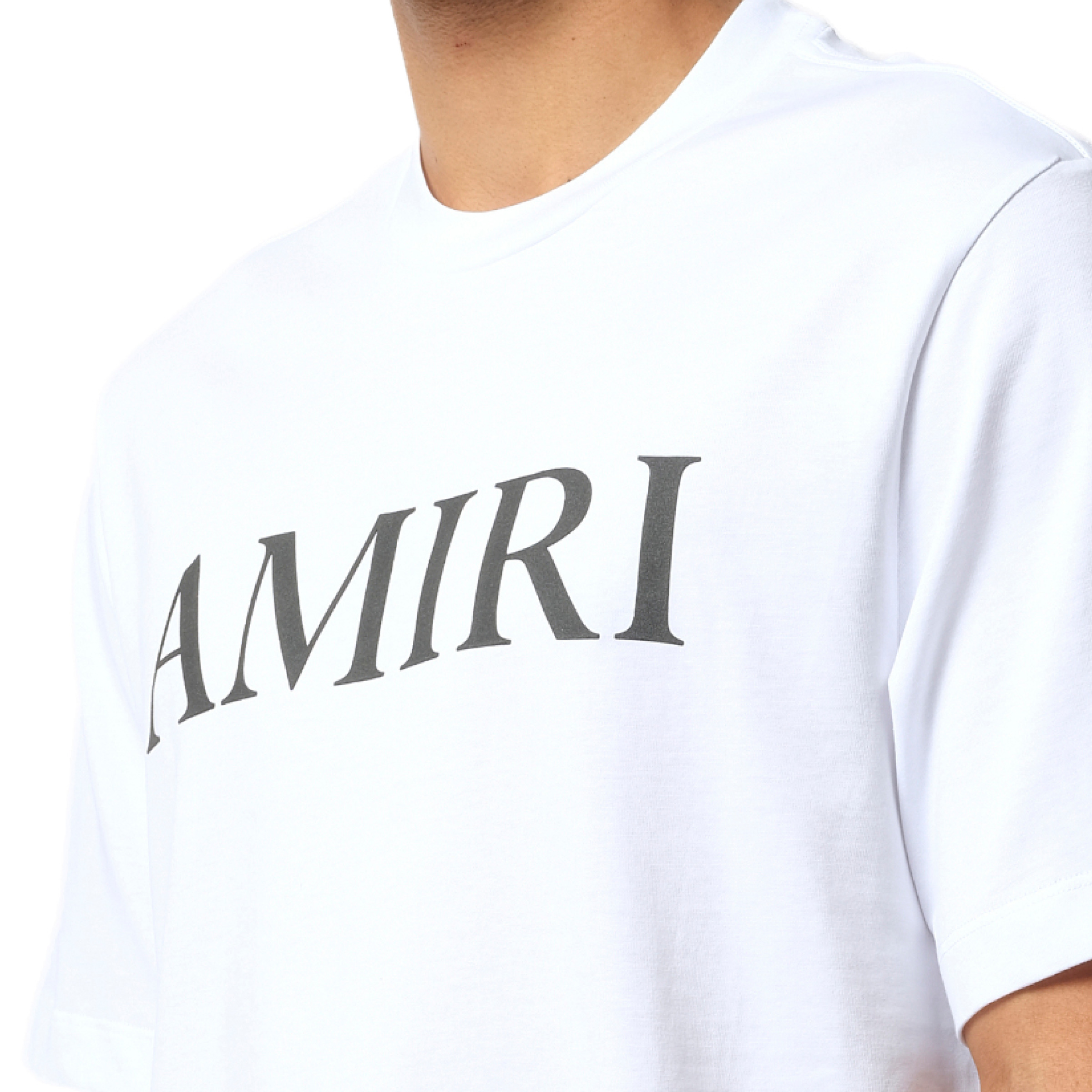 Amiri Core Logo T-Shirt in White/Black - 3