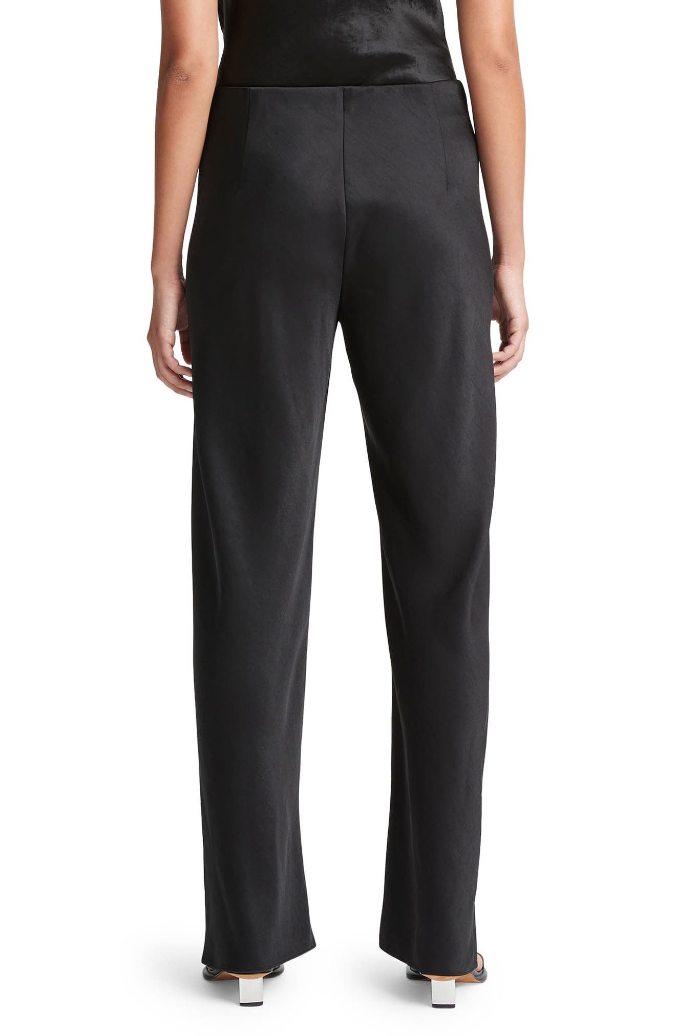 Fluid High Waist Straight Leg Pants - 2