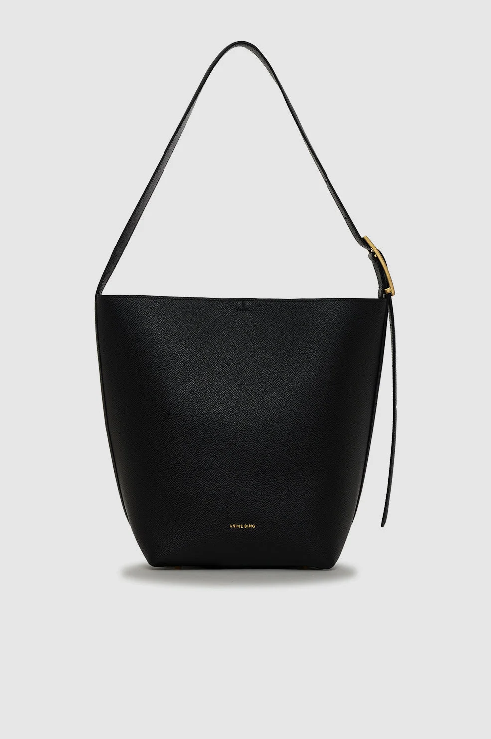 Elly Bucket Bag Grained Leather - Black - 1