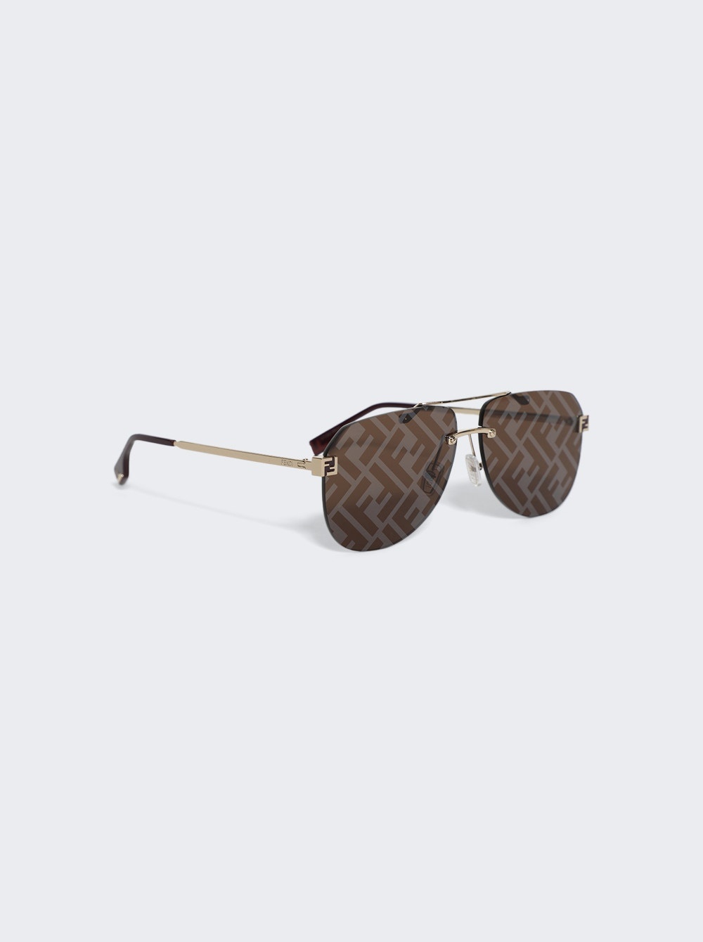 Fendi Sky Sunglasses Gold And Brown - 4