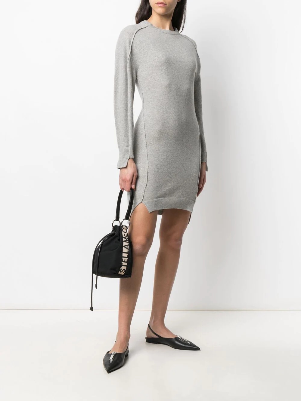 seam-detail knitted dress - 2