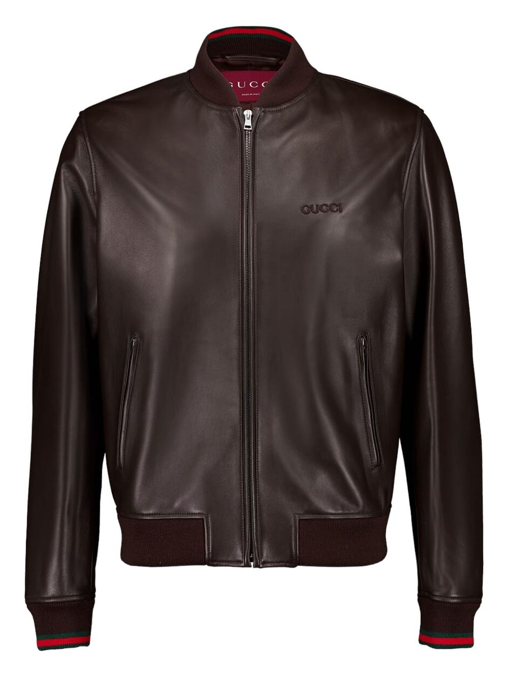 leather bomber jacket - 1