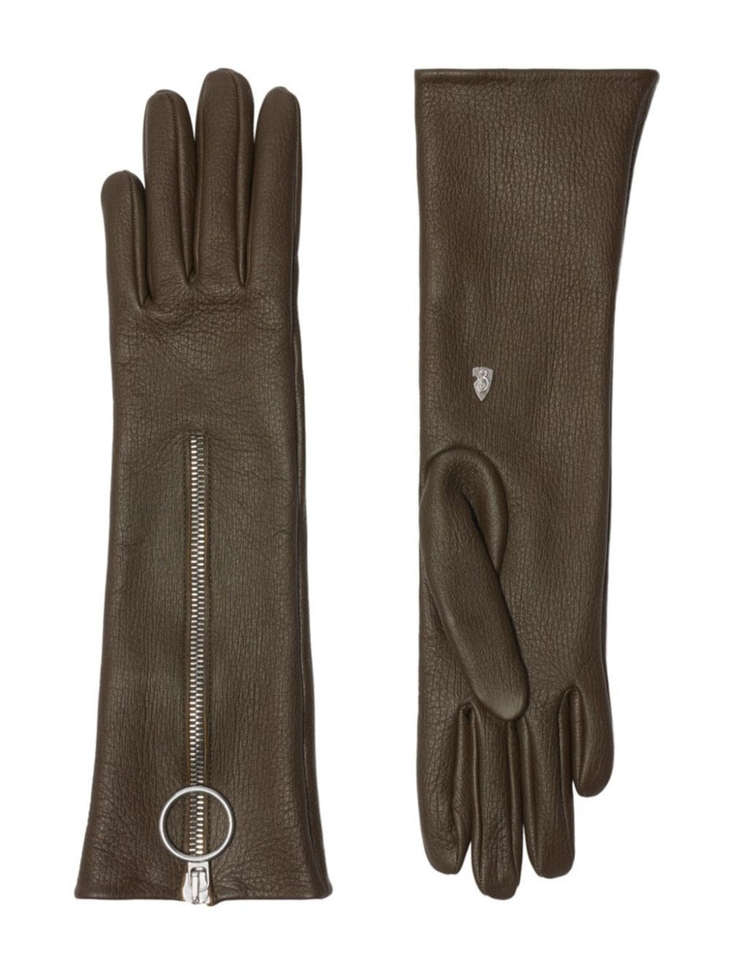 Burberry zip-up gloves outlook
