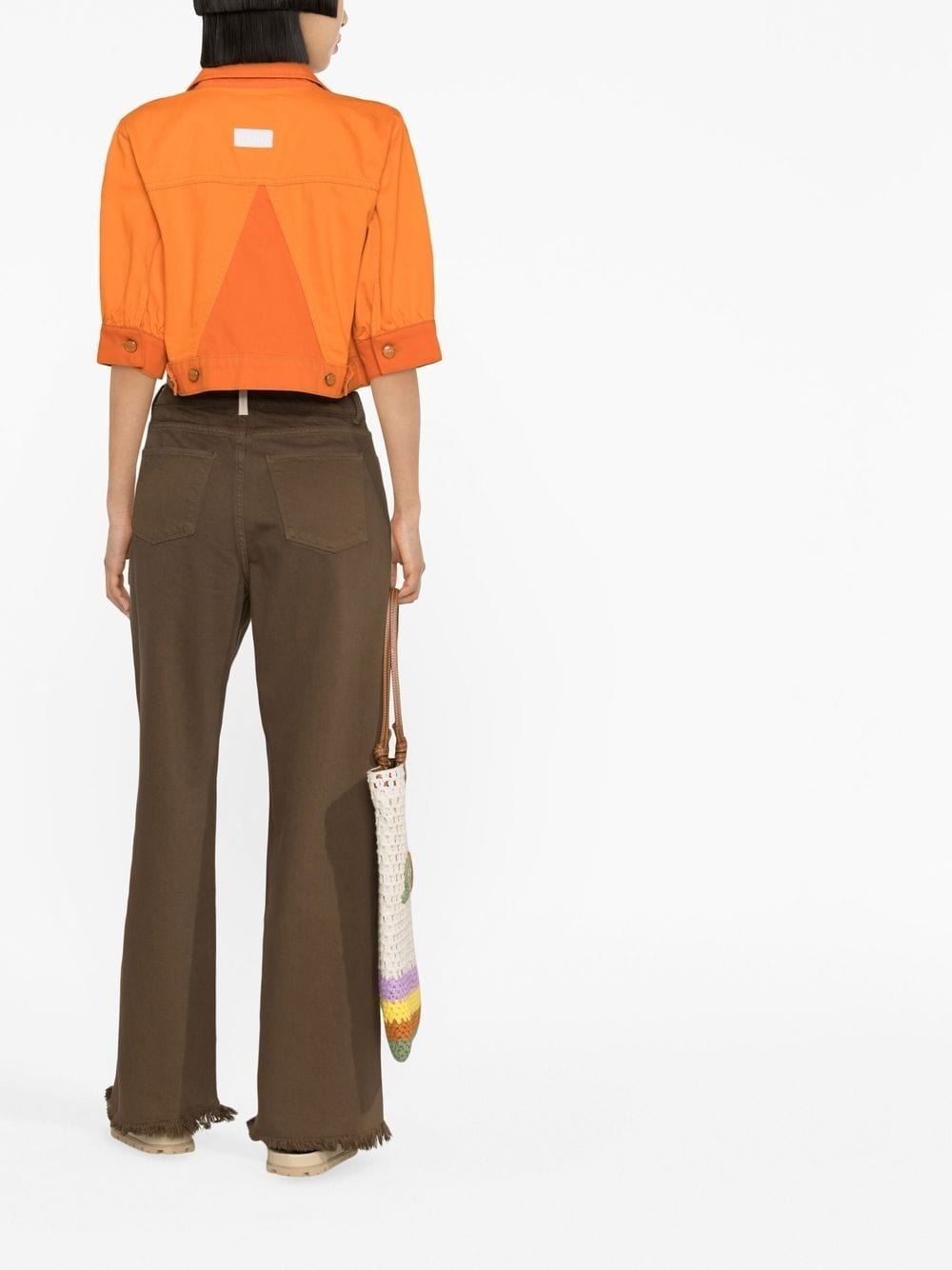 cropped short-sleeve jacket - 4