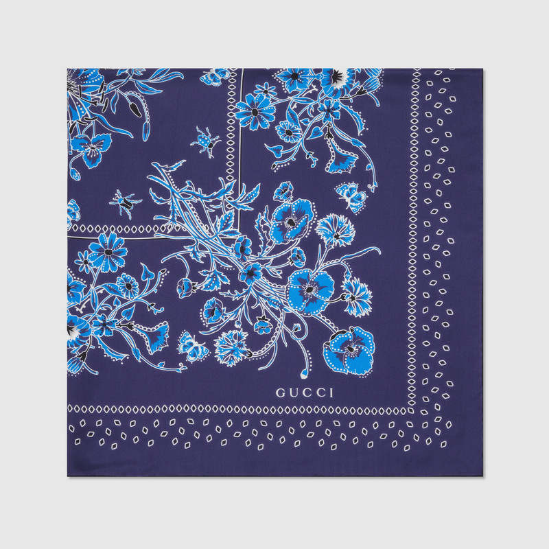 GUCCI Printed cotton pocket square outlook