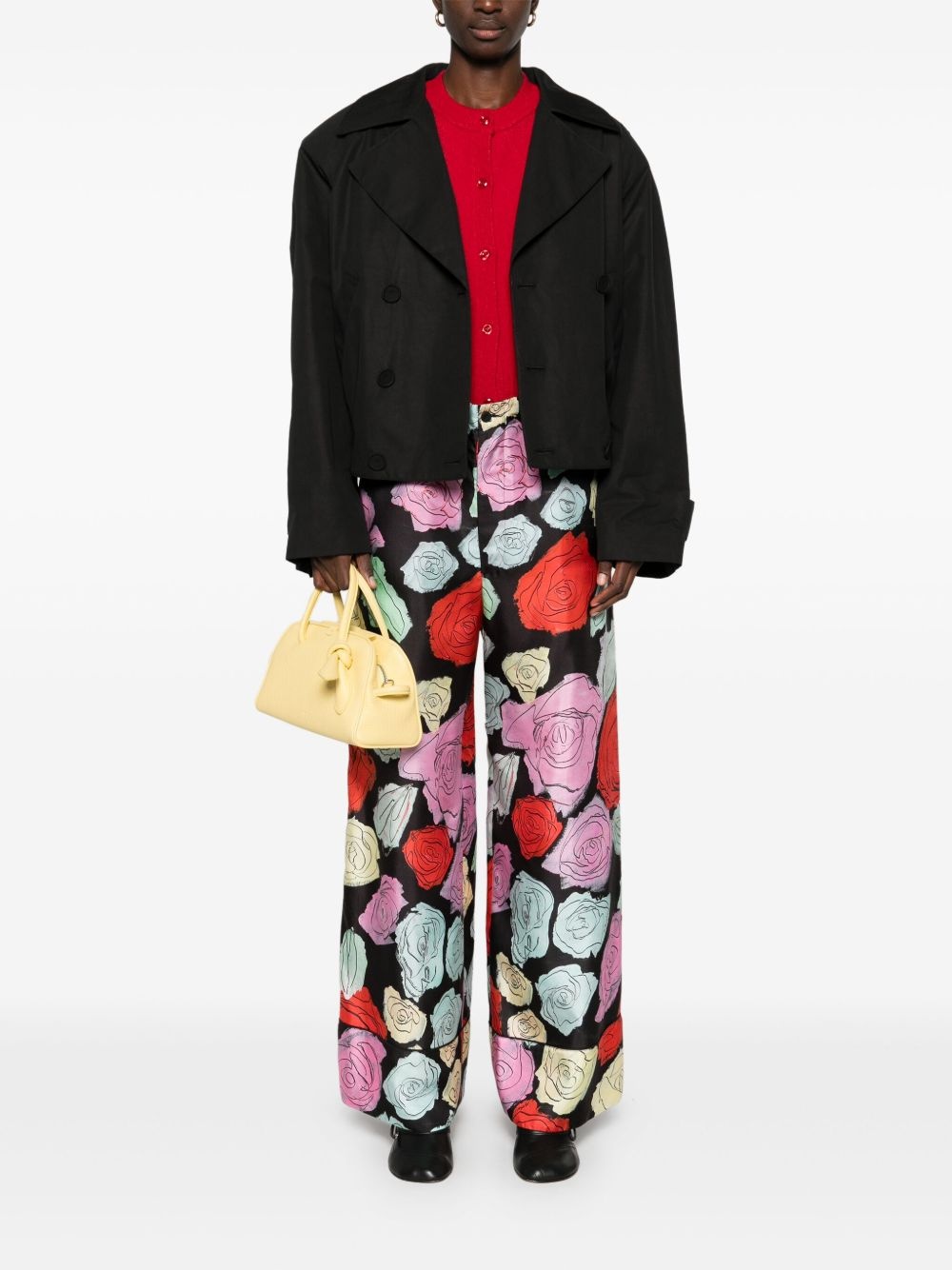 floral-print trousers - 2