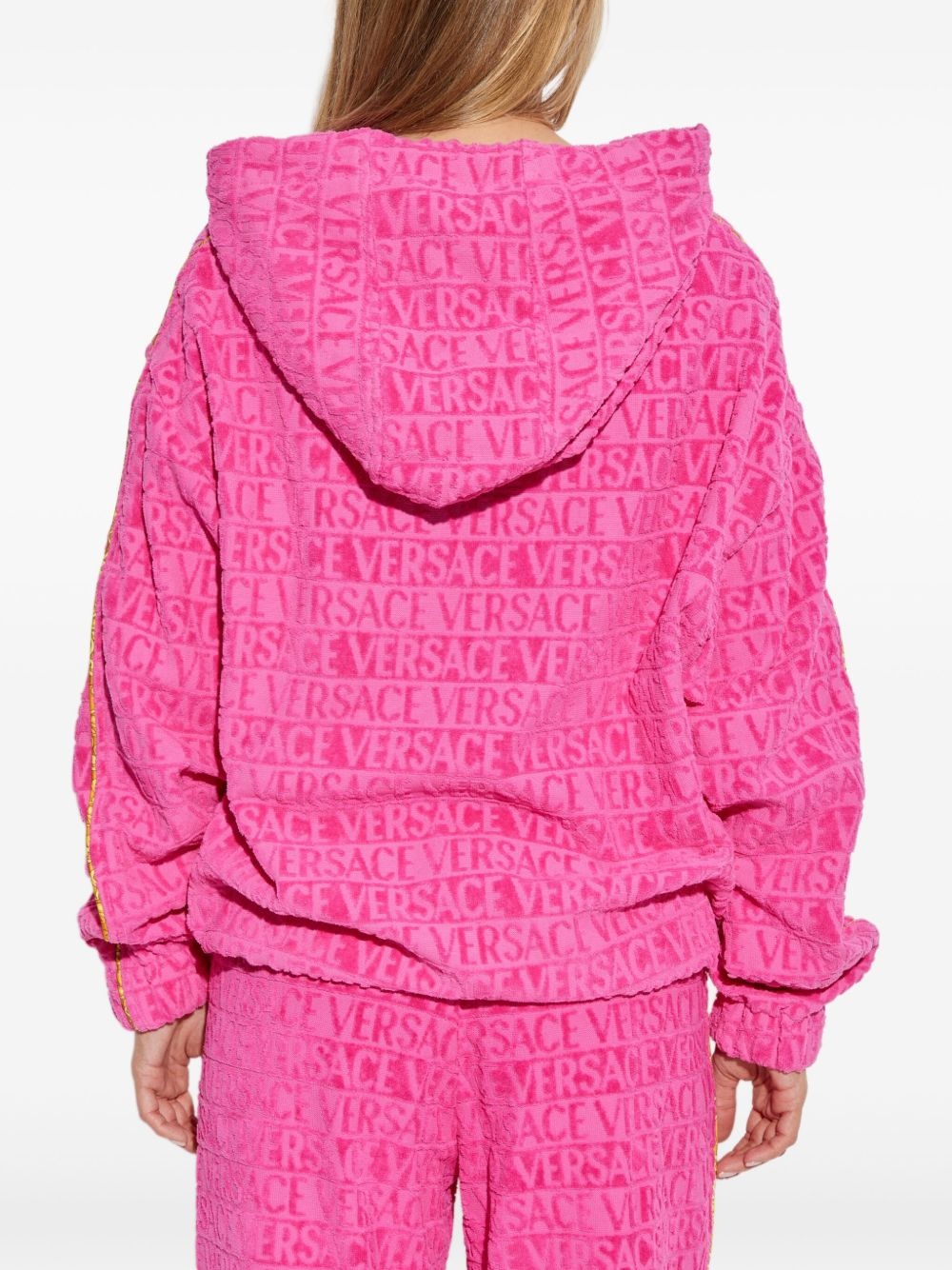 logo-jacquard hoodie - 4