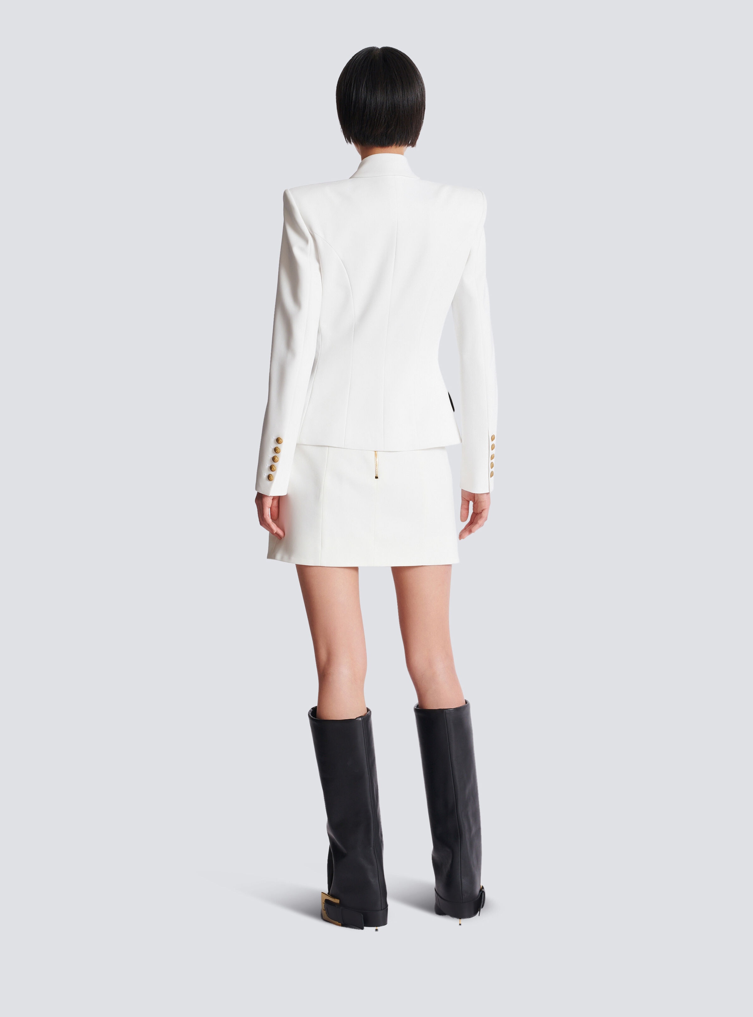 6-button two-tone jacket - 4