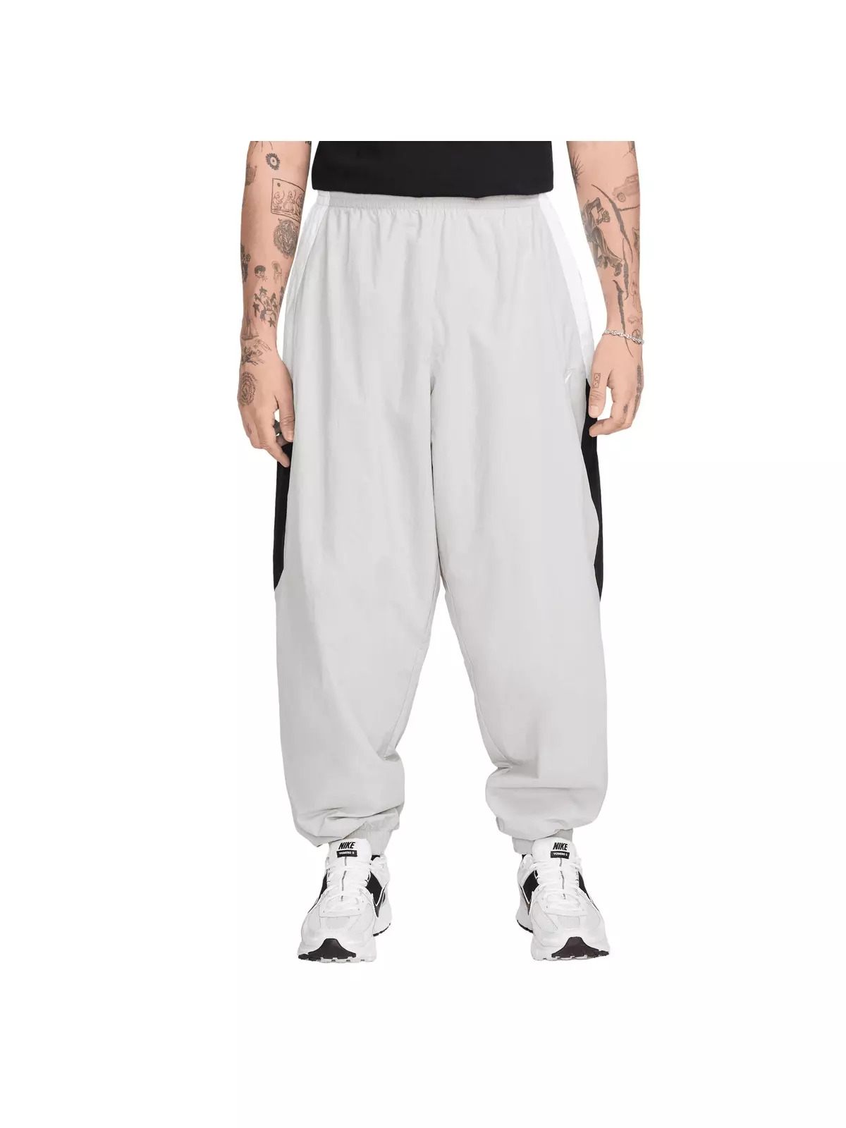 Men's Club Oversized Woven Track Pants -Grey - 1