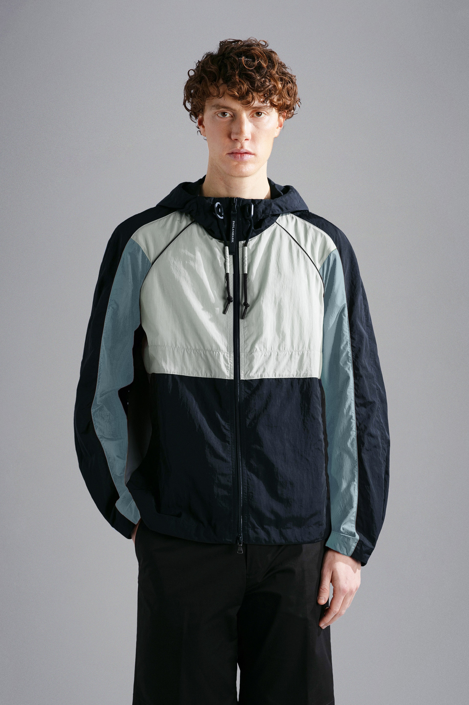 COLOR BLOCK CRINKLE WINDBREAKER - 6