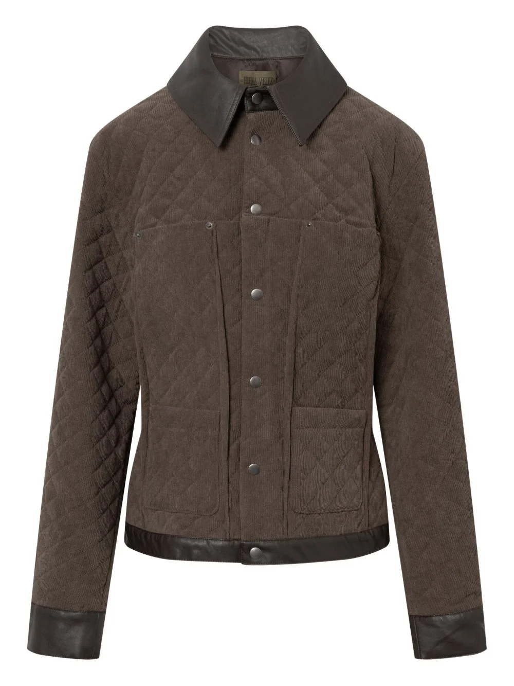 quilted corduroy jacket - 1