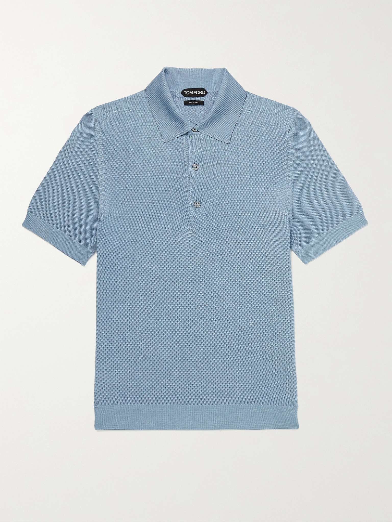 Slim-Fit Cotton-Blend Piqué Polo Shirt - 1