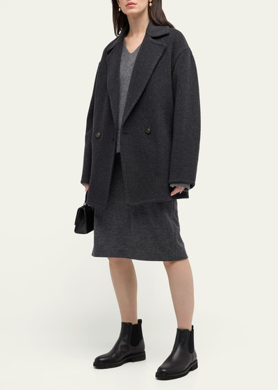 Vince Double-Breasted Wool-Blend Car Coat outlook