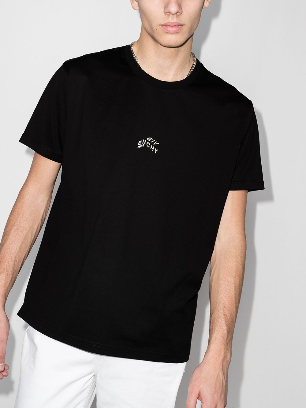 embroidered refracted logo T-shirt - 2