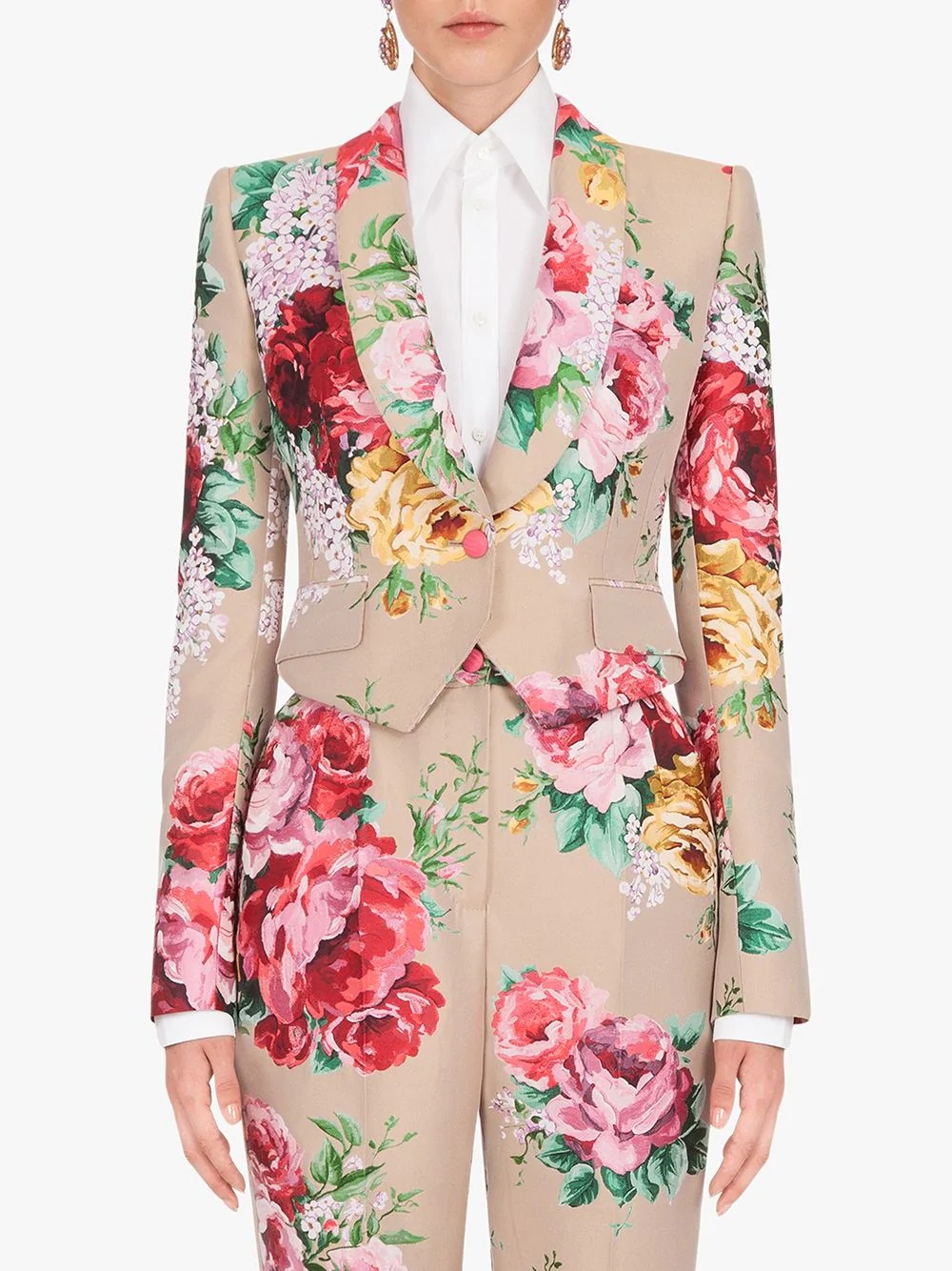 floral-print Spencer jacket - 3