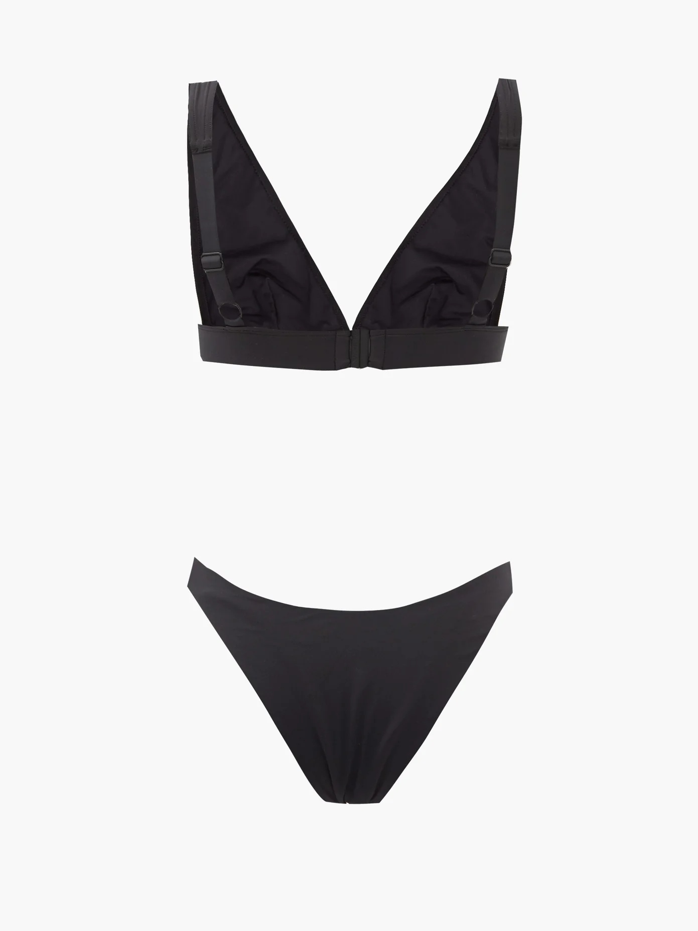 Poppy bow-trim plunge bikini - 4