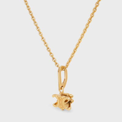CELINE Triomphe Solitaire Necklace in Brass with Gold Finish outlook