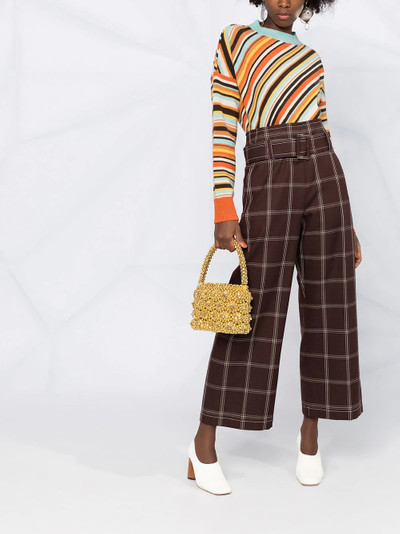 Marni high-waisted check trousers outlook