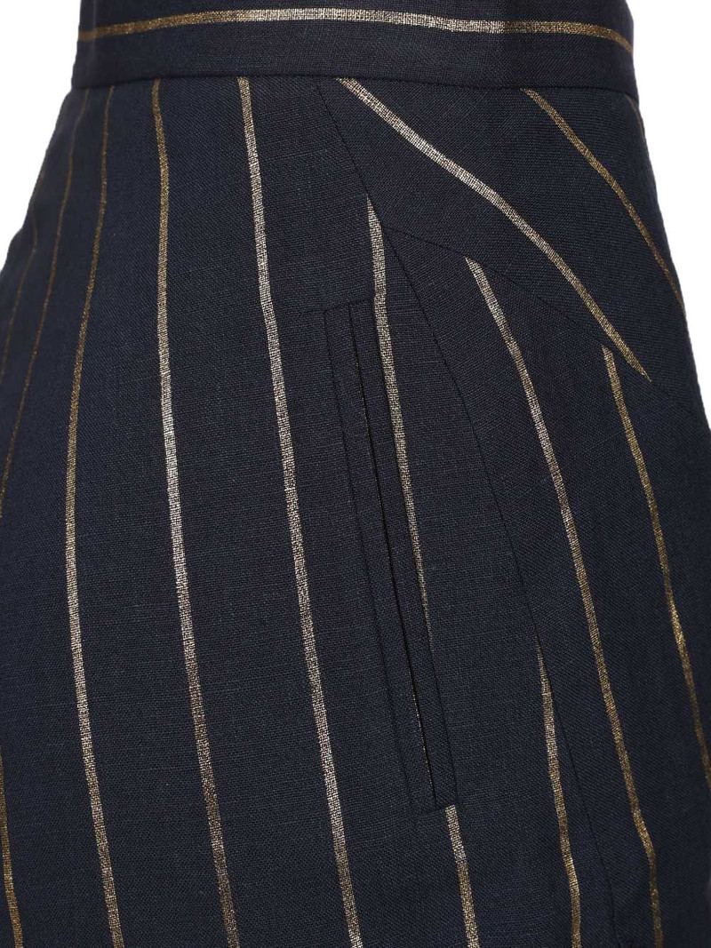 striped button skirt 4