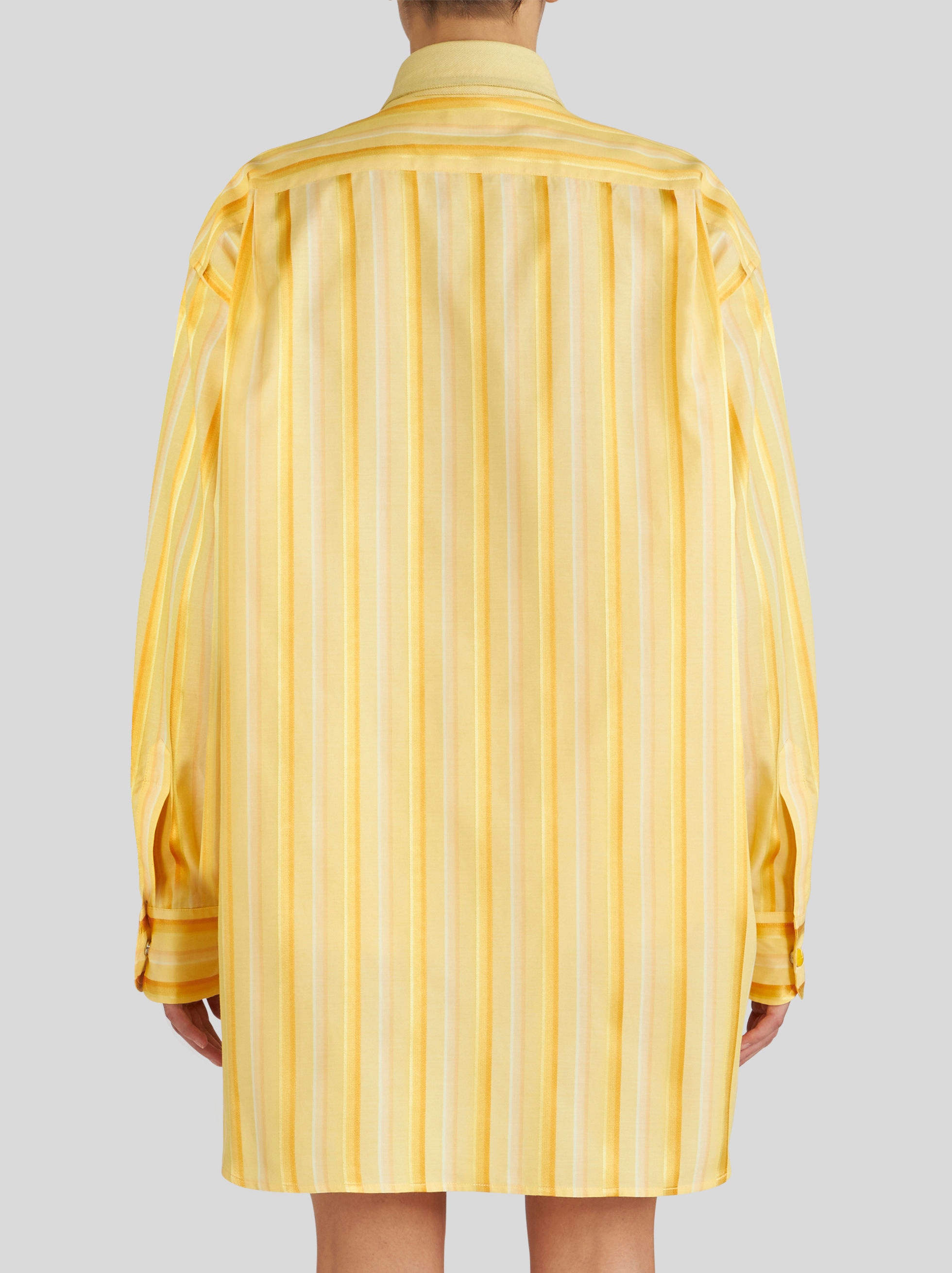 STRIPED SHIRT DRESS WITH PEGASO LOGO - 5