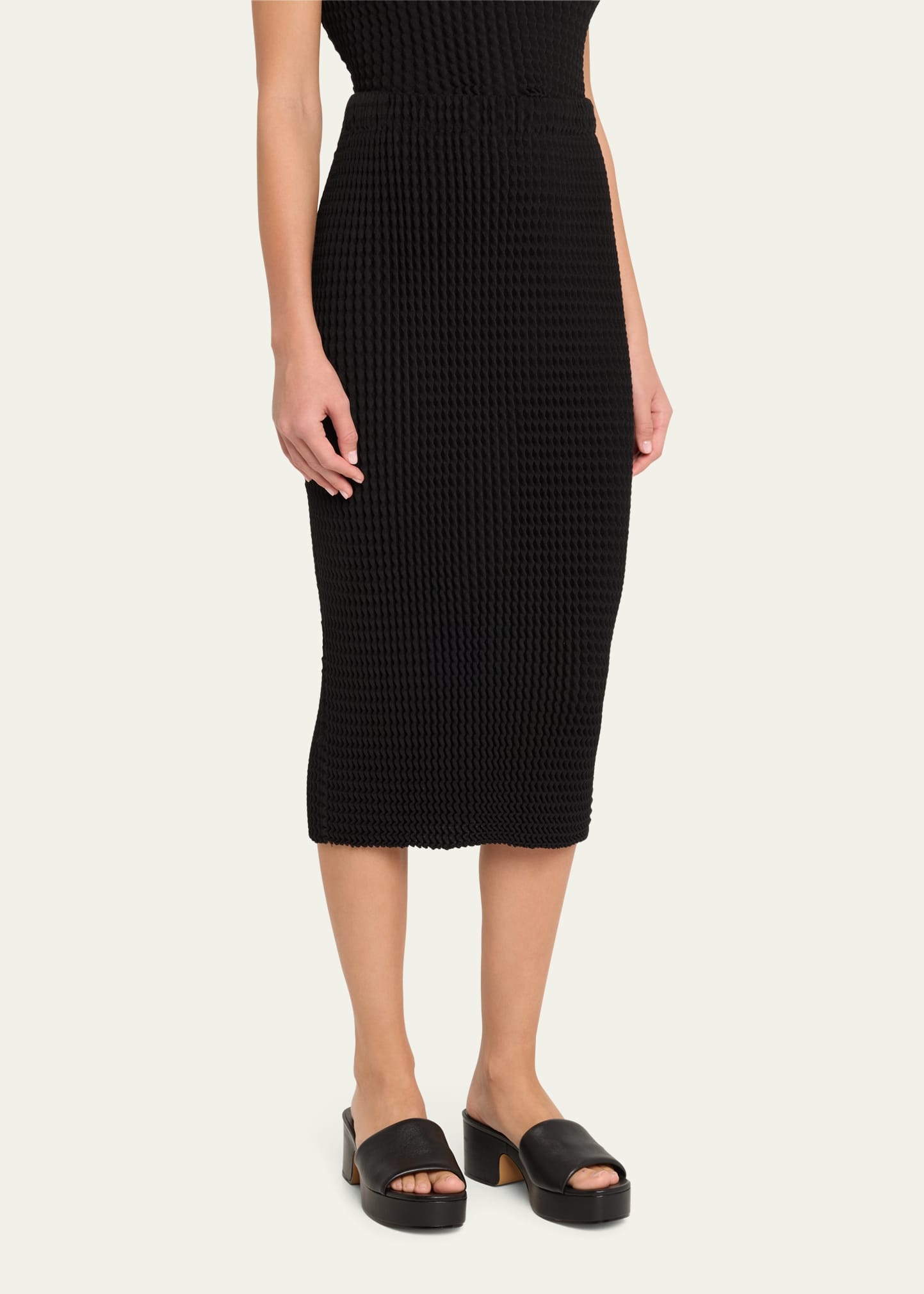 Spongy Bk 46 Body-Con Midi Skirt - 4