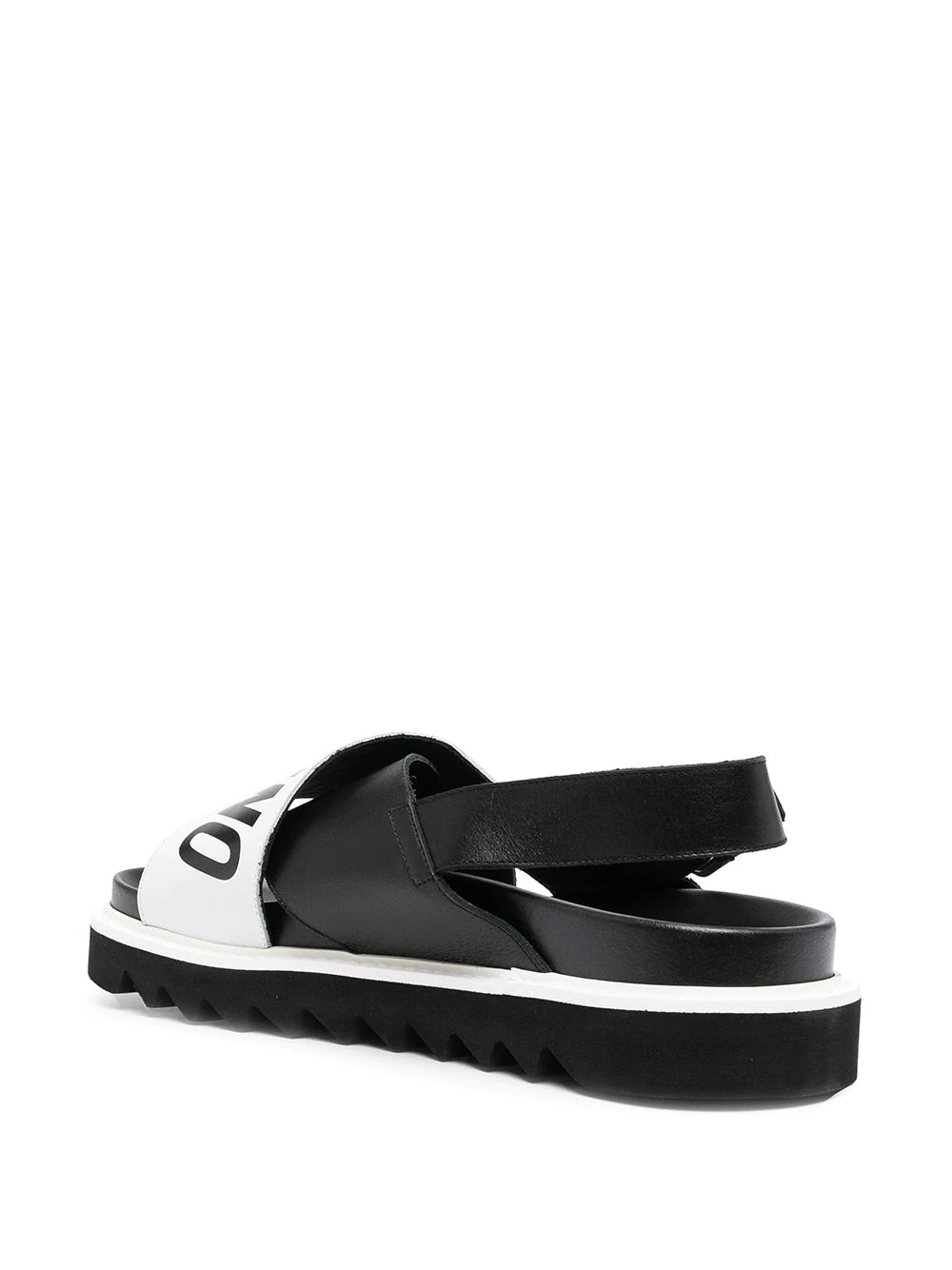 cross-over logo sandals - 3