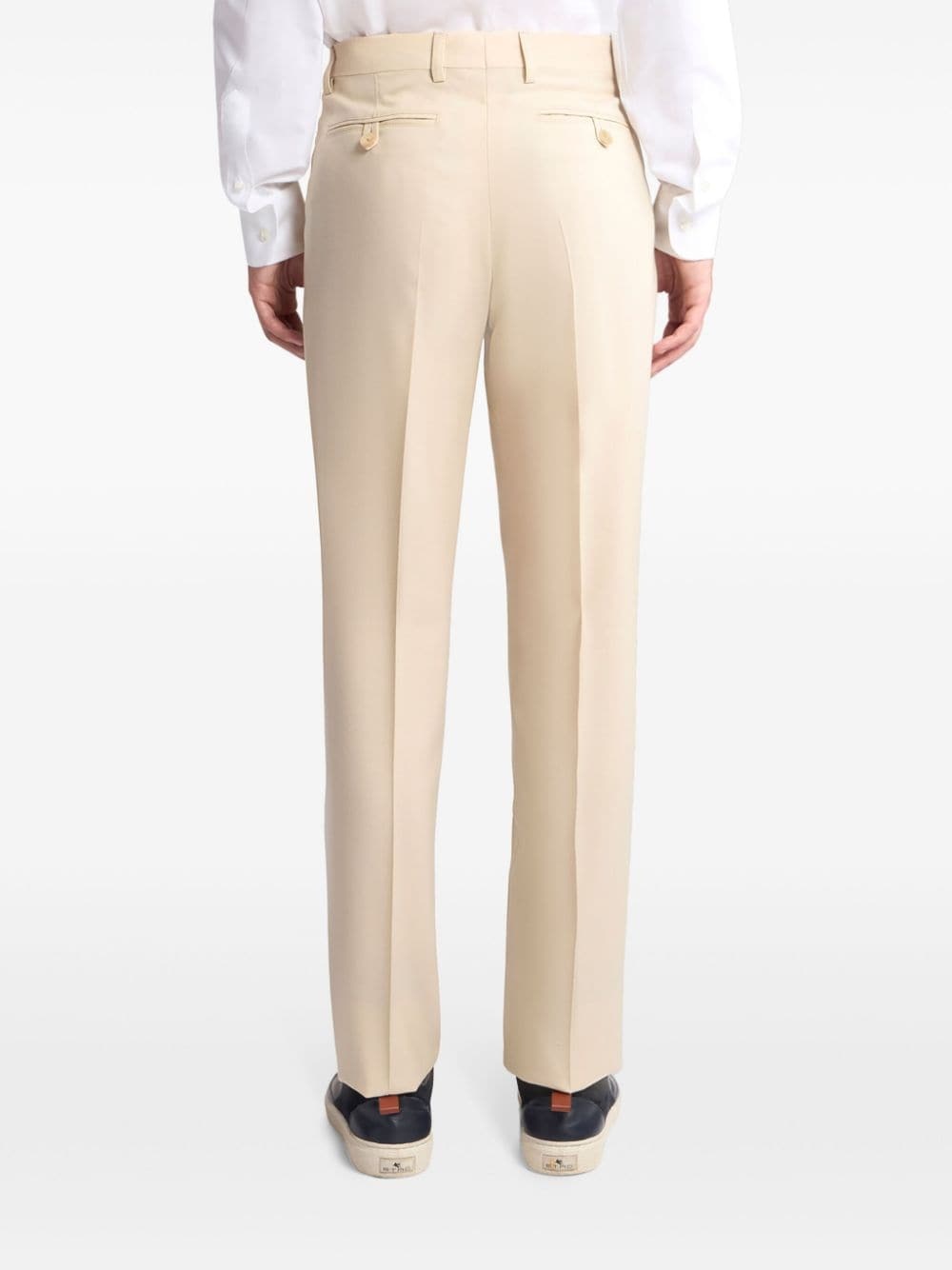 wool twill trousers - 4