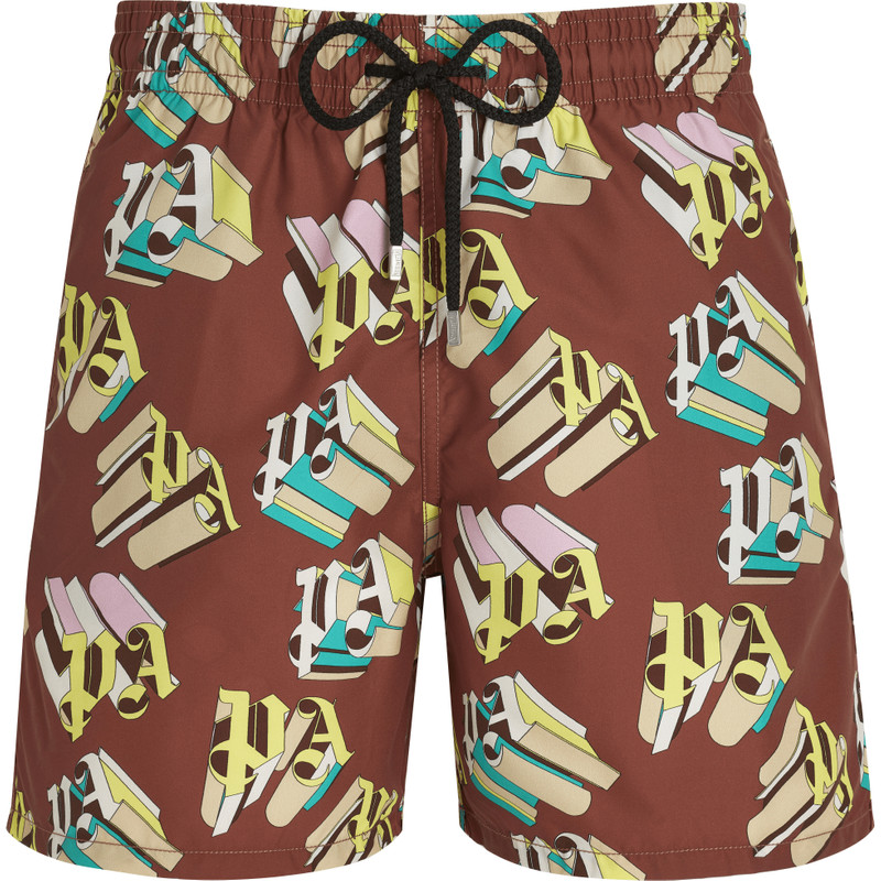 Men Swim Trunks Monogram 3D - Vilebrequin x Palm Angels 1