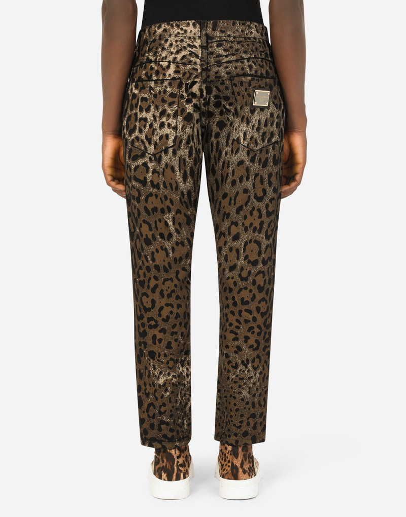 Loose jeans with DG leopard print 3