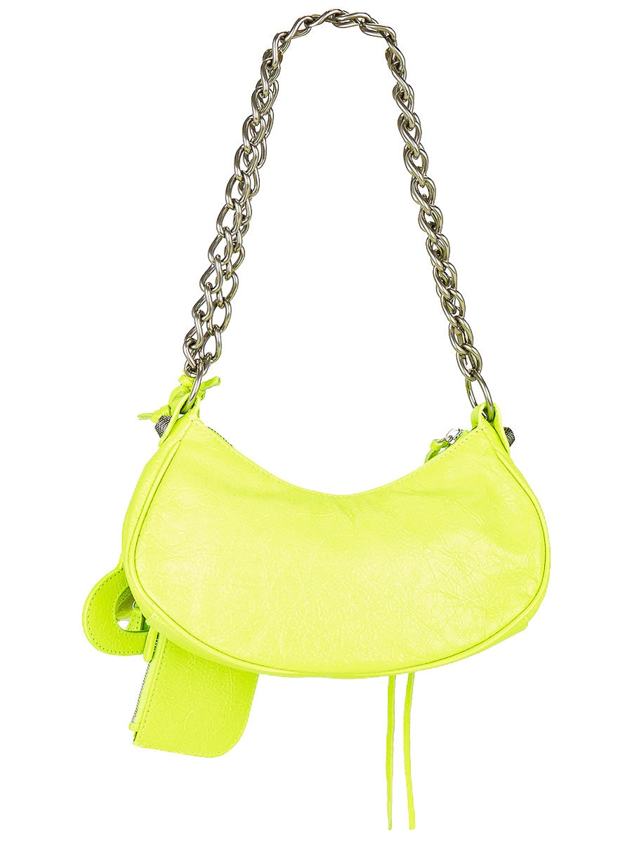 Le Cagole XS Shoulder Bag With Chain Metallized In Yellow - 2