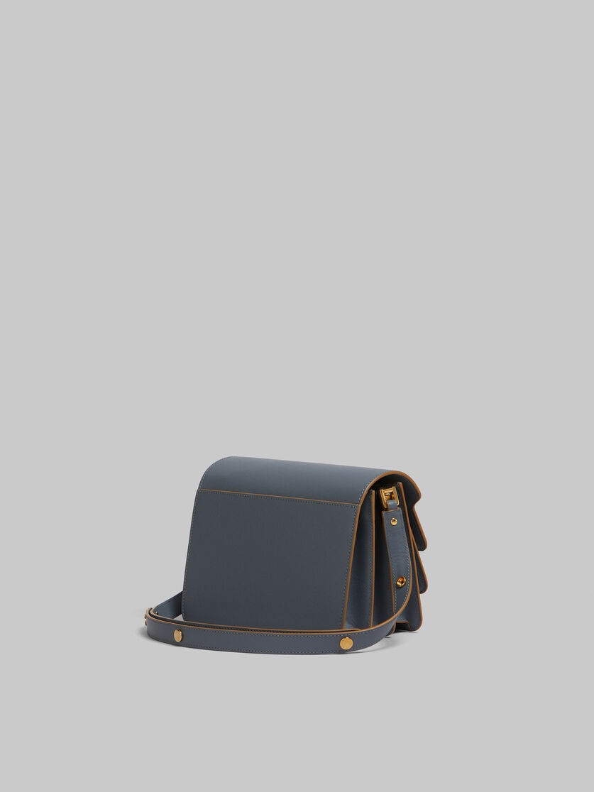 GREY SAFFIANO LEATHER MEDIUM TRUNK BAG - 2