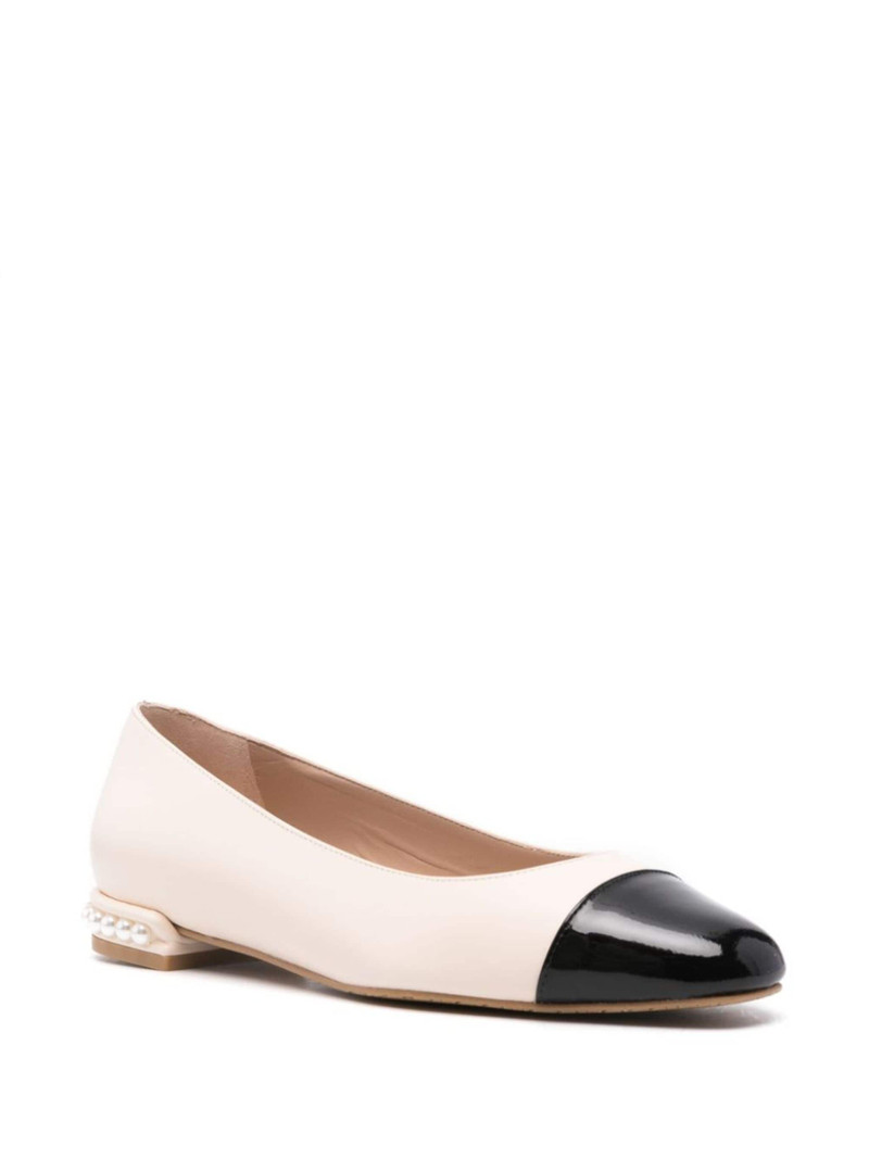 Stuart Weitzman pearl-embellished ballerina shoes outlook