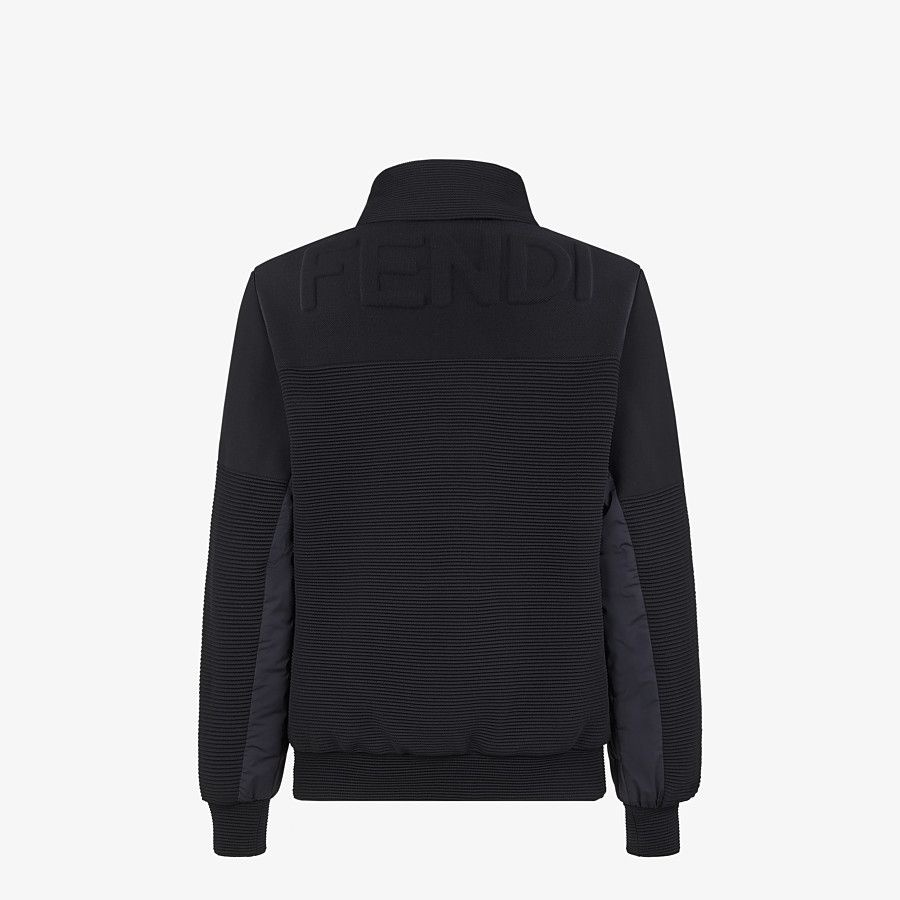 Black tech fabric down jacket - 2